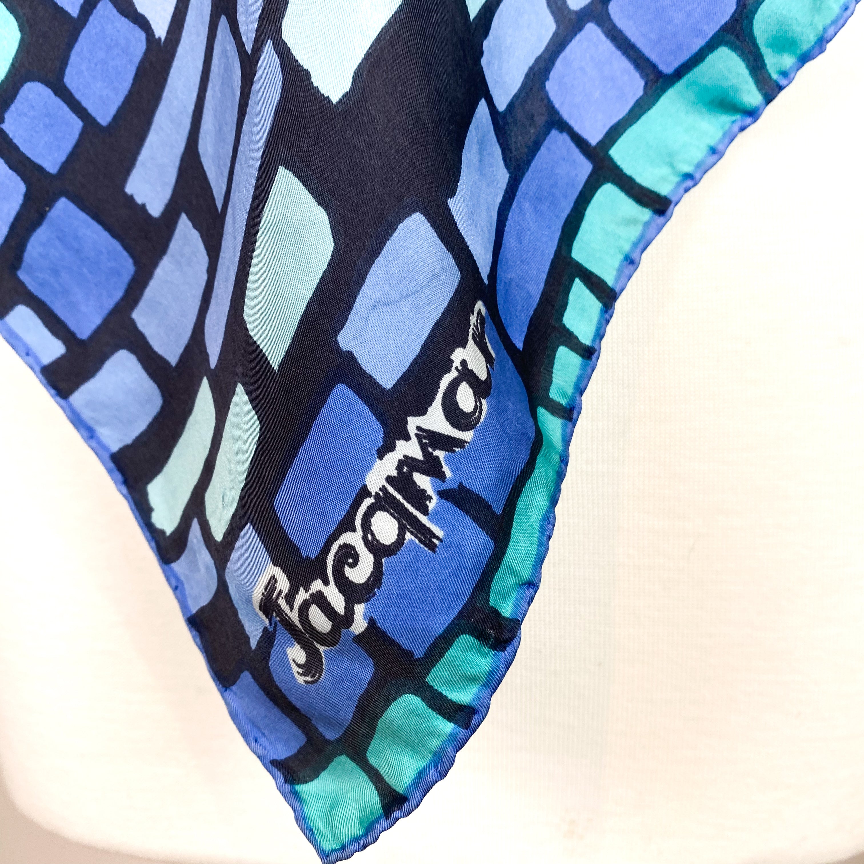 1970s Jacqmar Abstract Vintage Silk Scarf