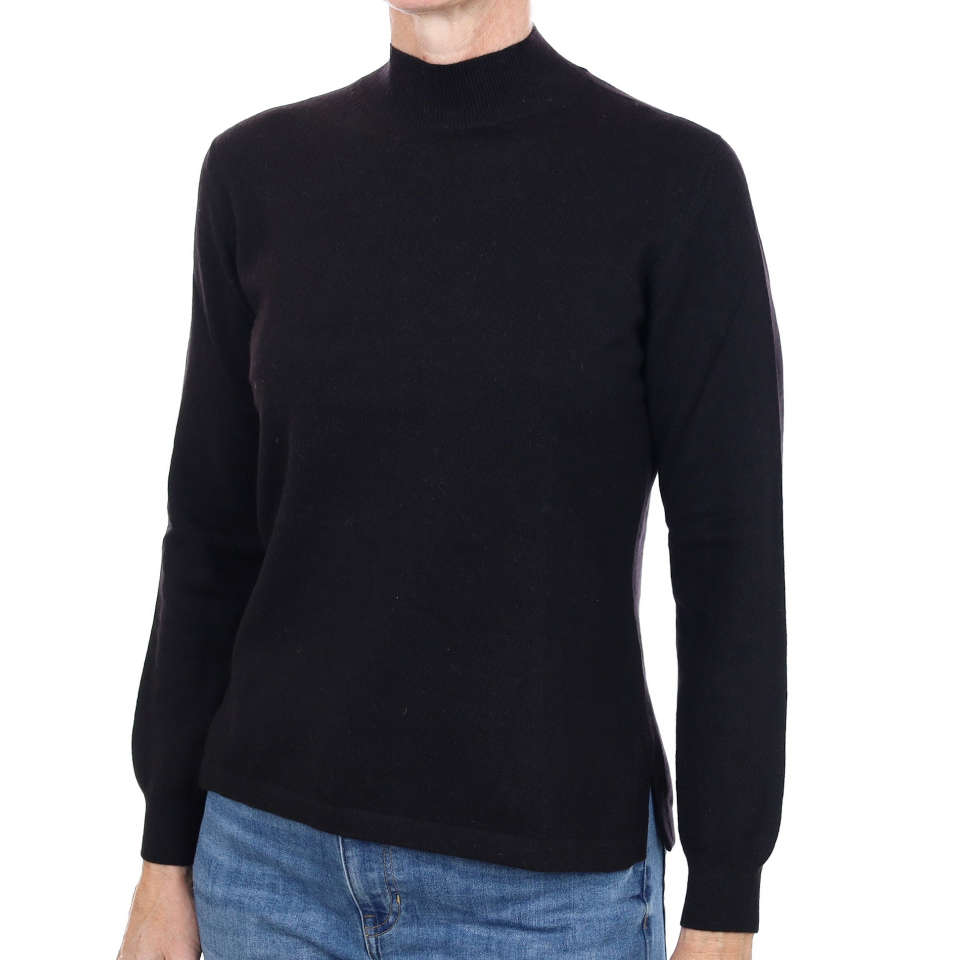 Black Cashmere Turtle Neck Jumper Small