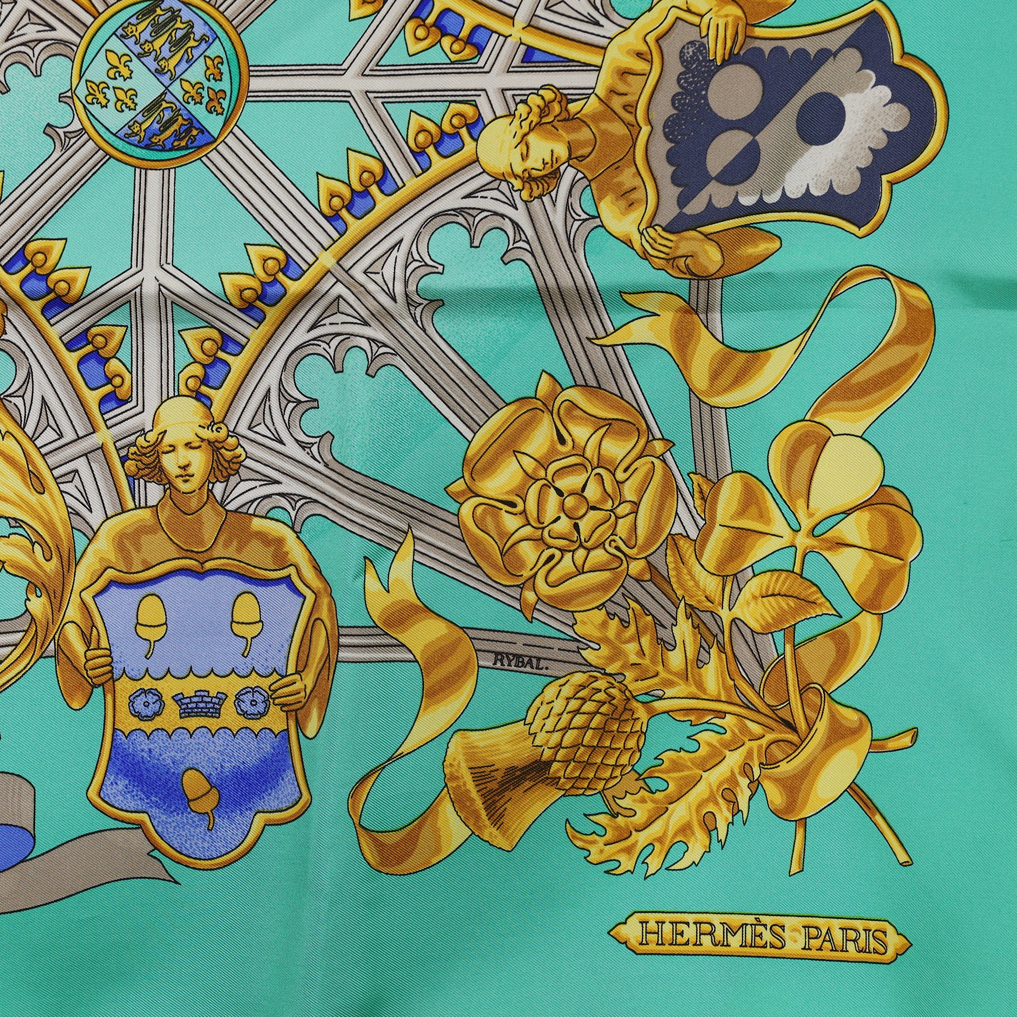 Hermès British Heraldry Silk Scarf