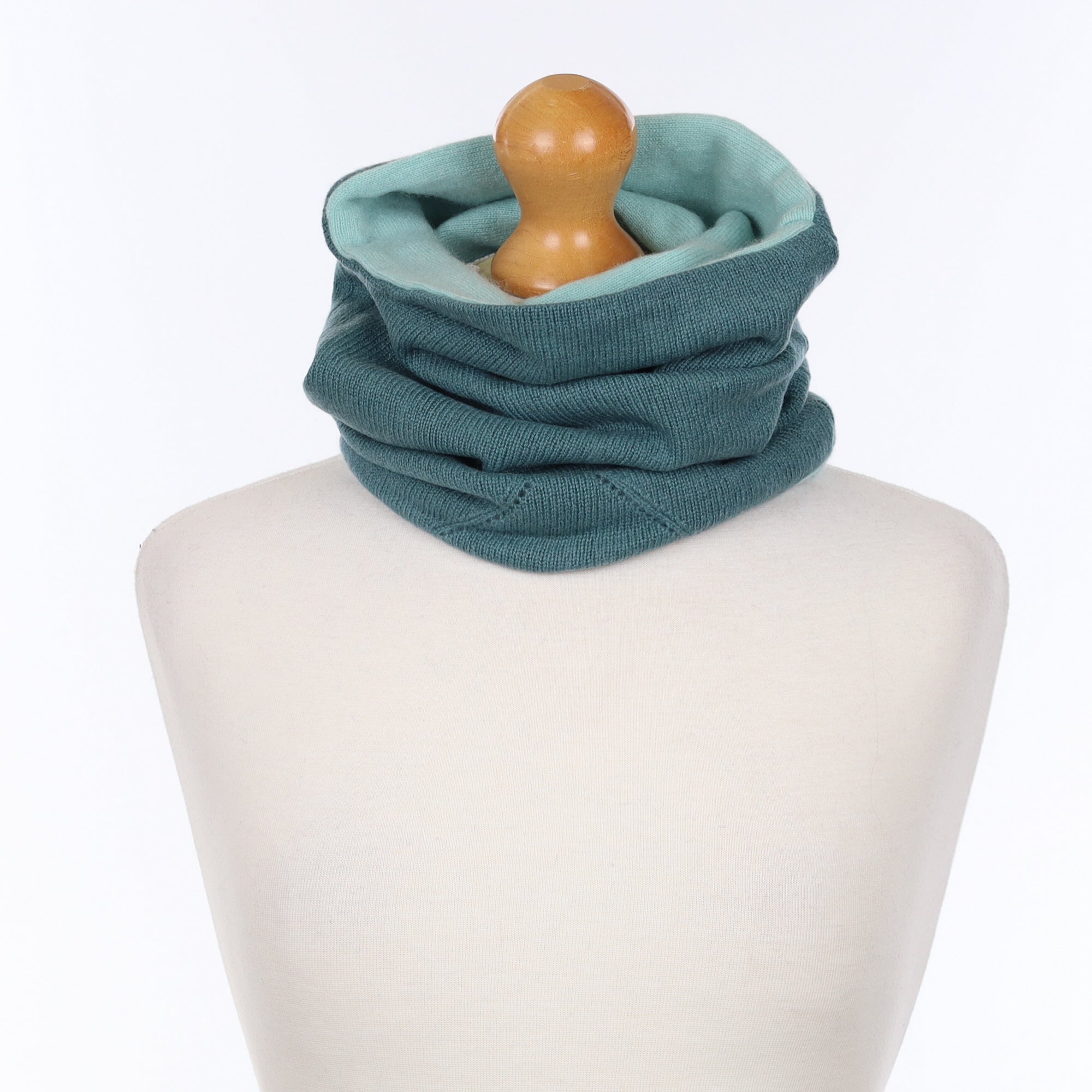 Sea Green and Mint Luxury Double Layered Snood