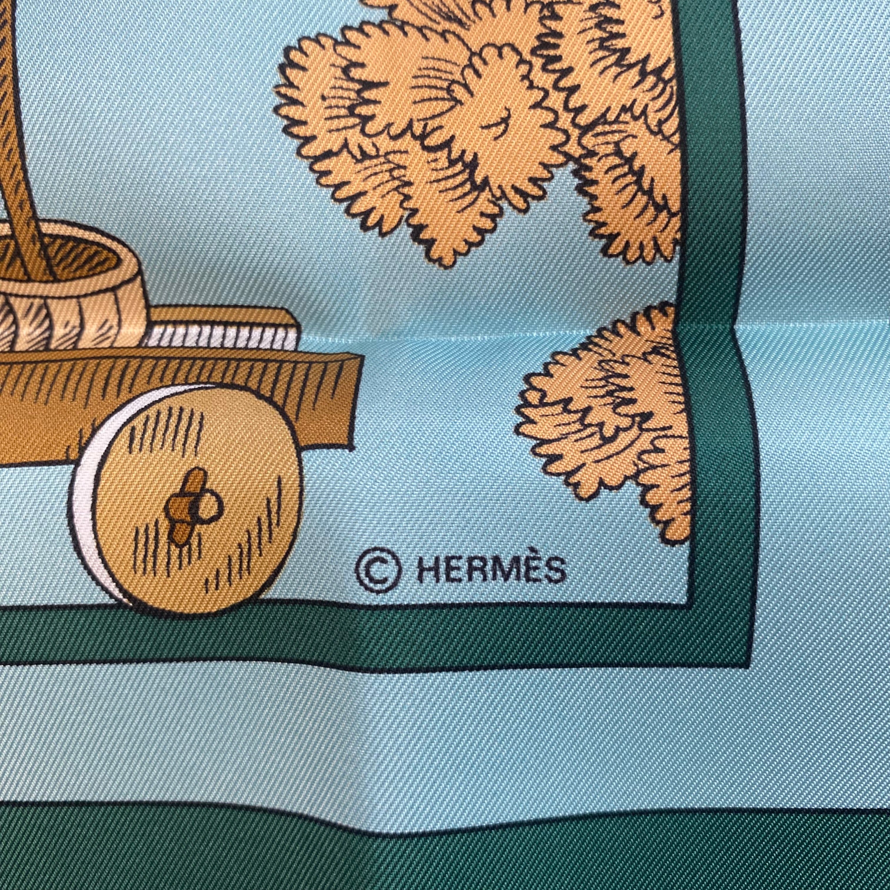 Hermès Les Jardiniers du Roy Boxed Silk Scarf