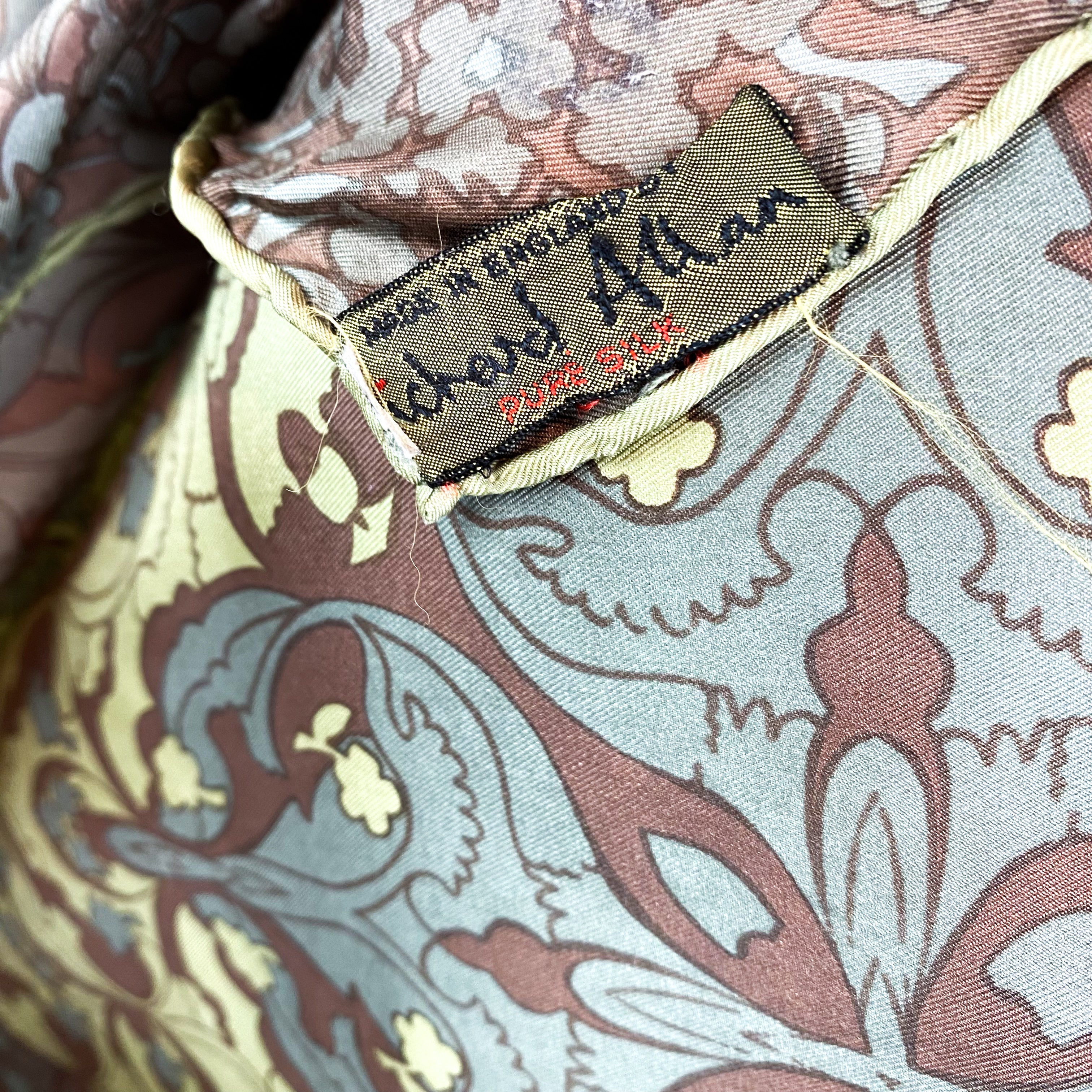 1970s Richard Allan Vintage Silk Scarf