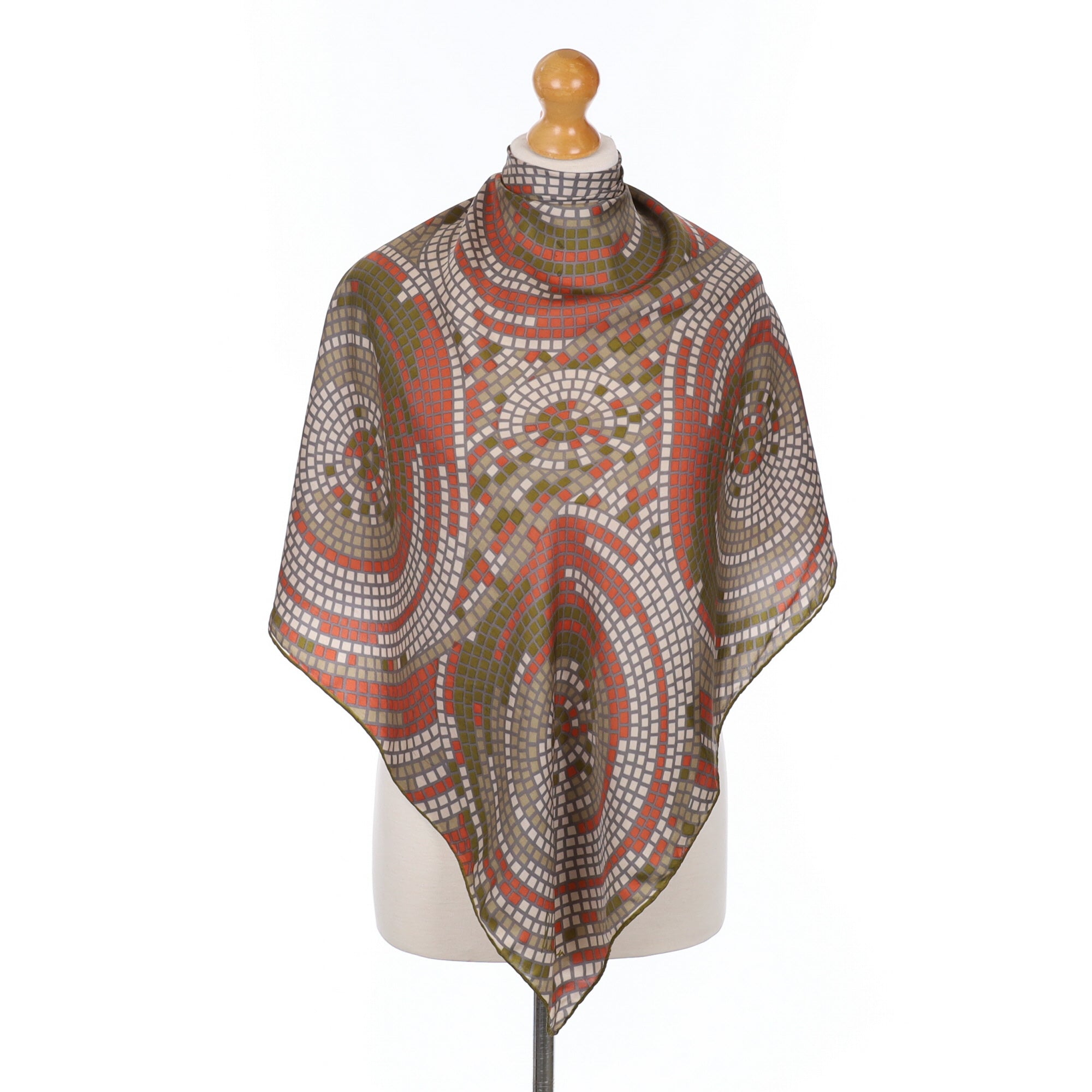 1970’s Richard Allan Silk Mosaic Scarf