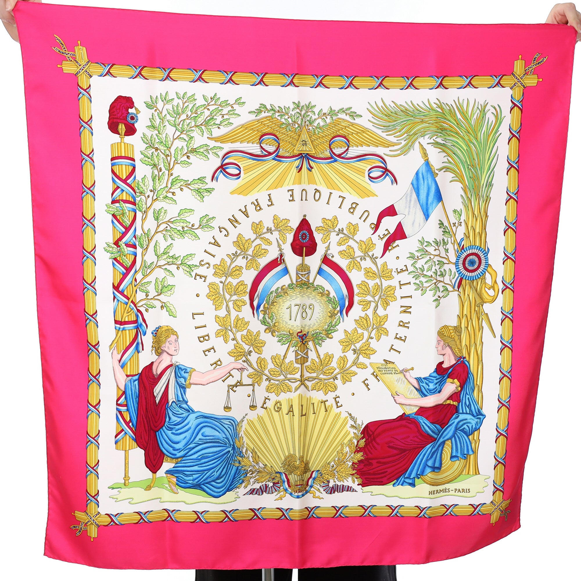 Hermès 1978 République Française Liberté Silk Scarf