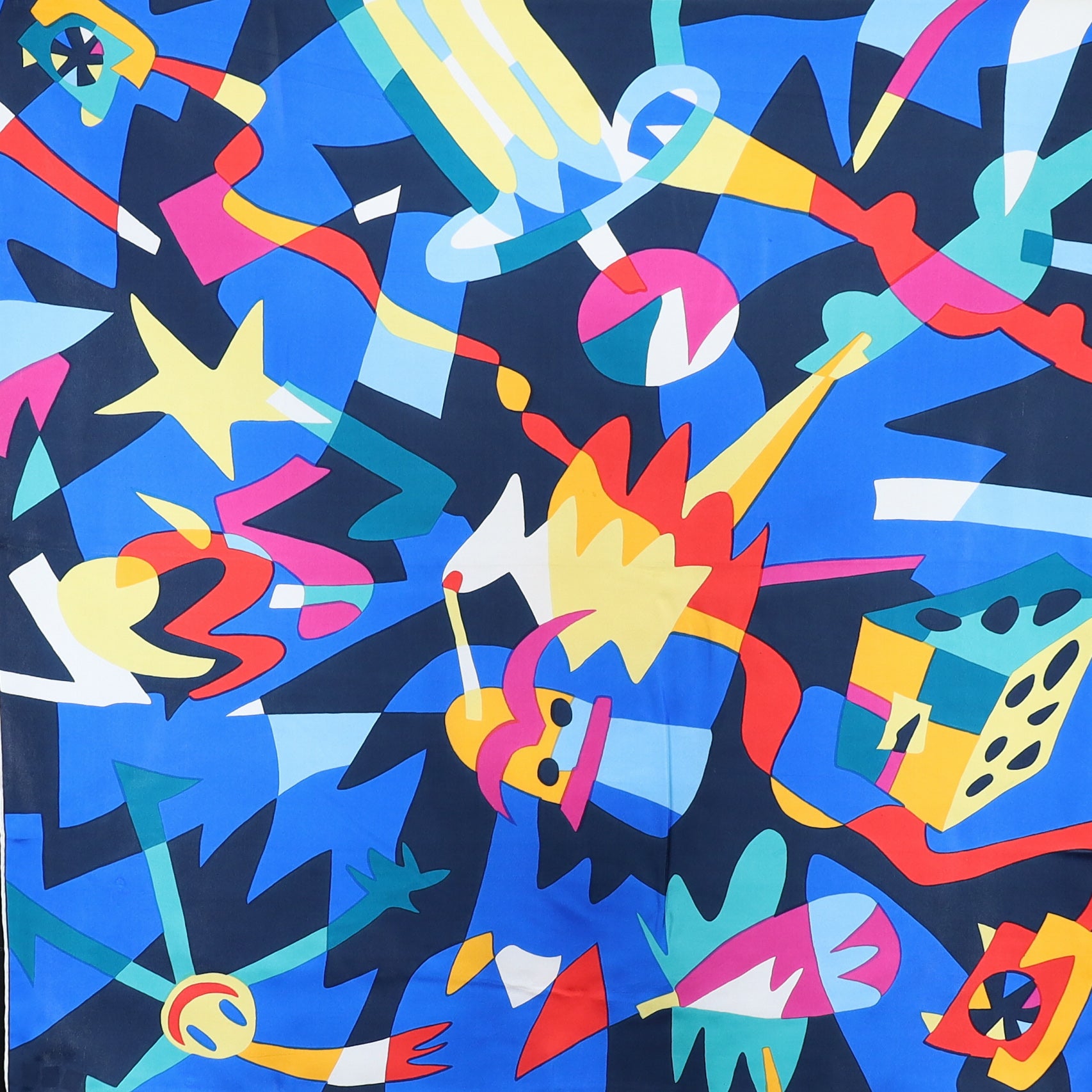 Ashley Brooke Abstract Vintage Silk Scarf