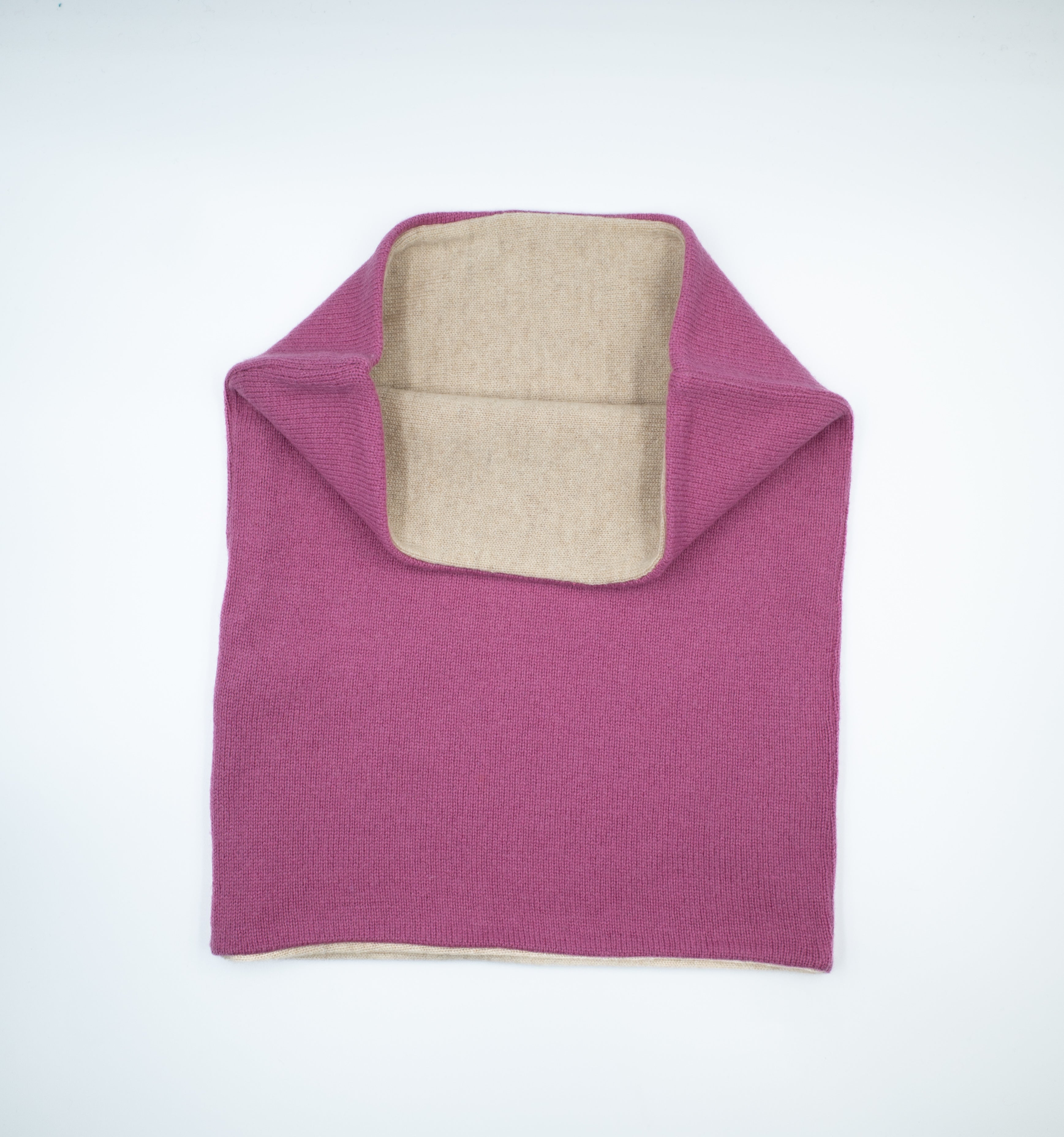 Rose Pink and Oatmeal Luxury Double Layered Snood