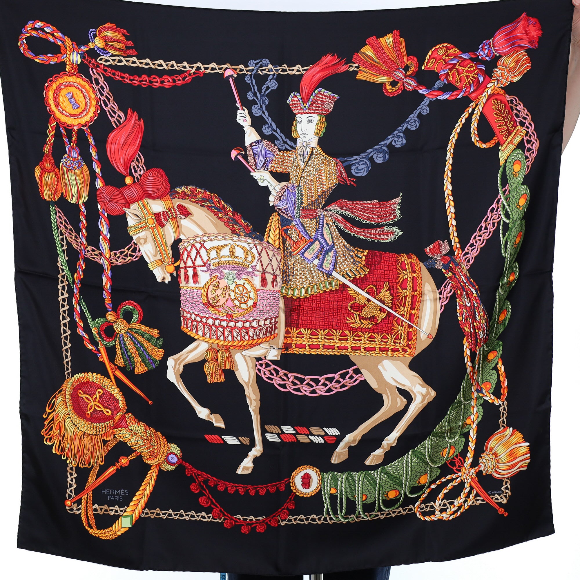 Brand New Boxed Hermès Le Timbalier Silk Scarf Quite Rare