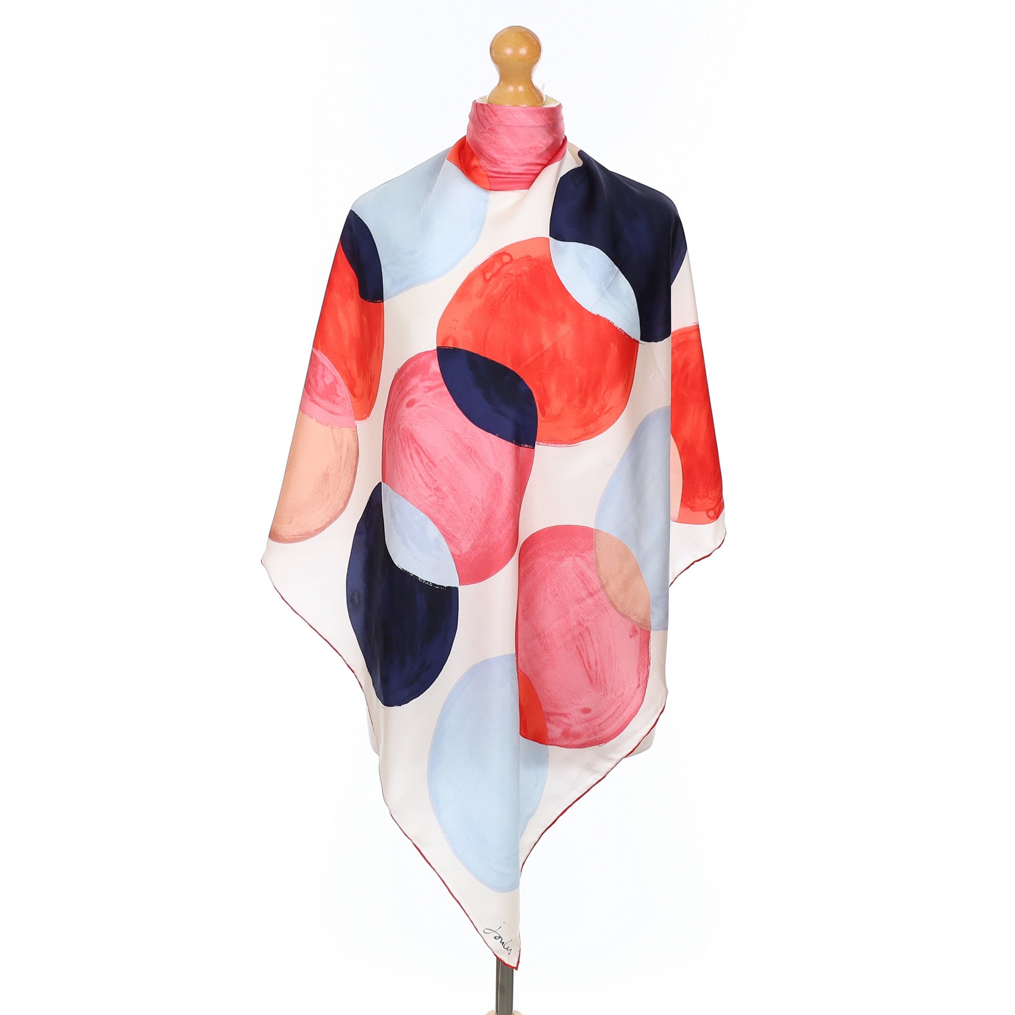 Brand New Joules Abstract Circles Silk Scarf