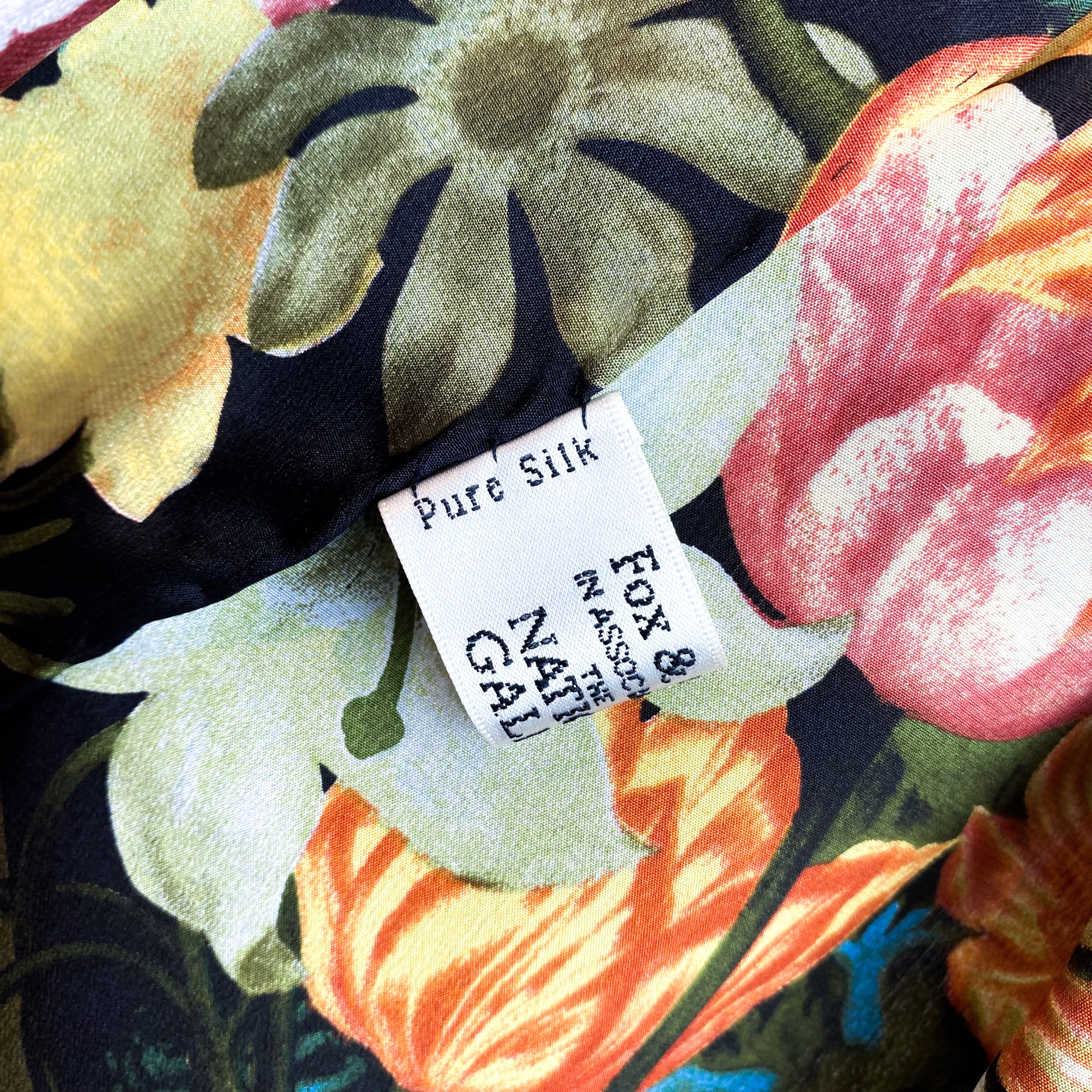 Pretty Floral Long Silk Scarf