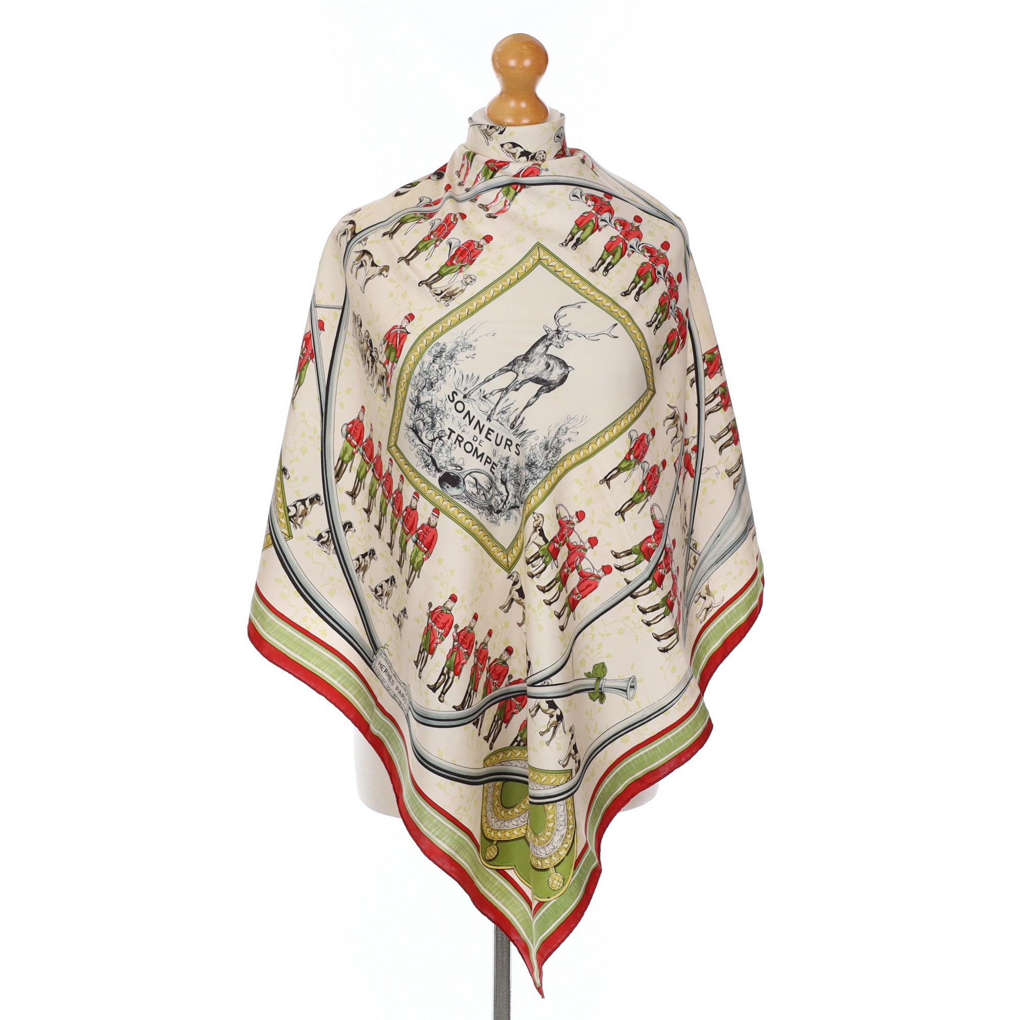 Hermès Sommeurs De Trompe Silk Scarf Very Rare