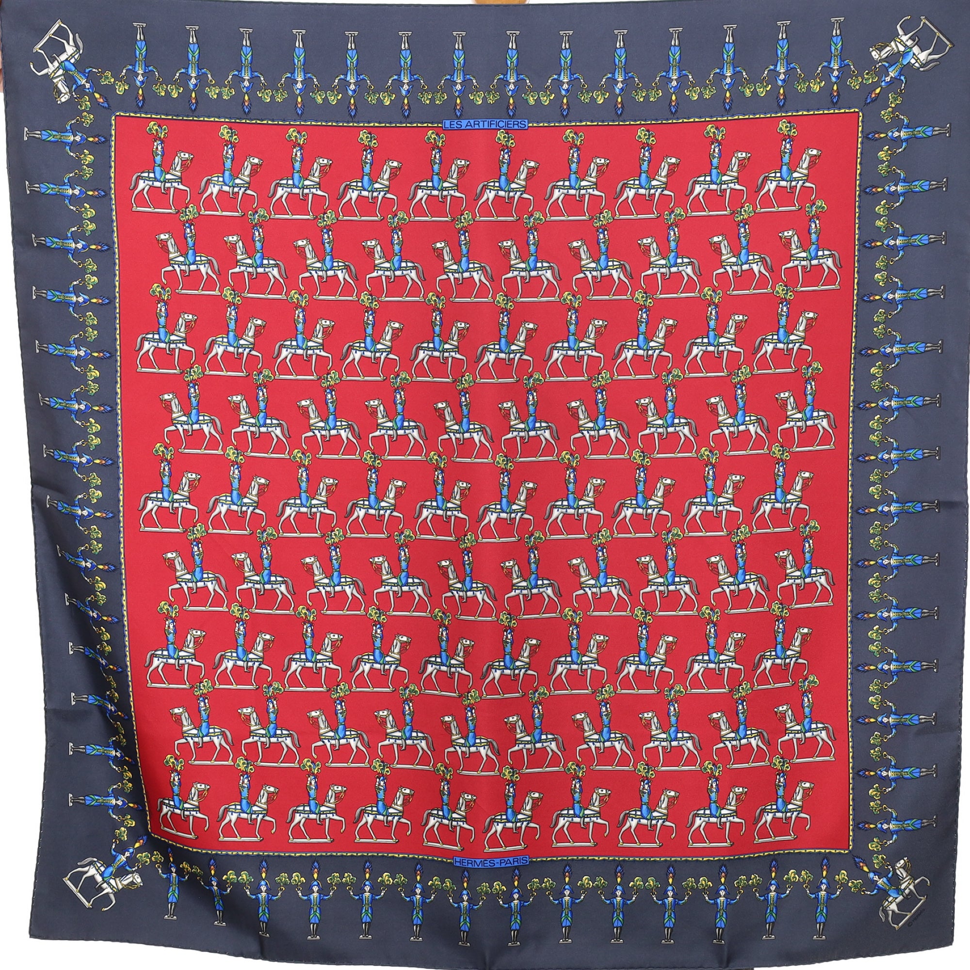 Hermès Les Artificiers Silk Scarf