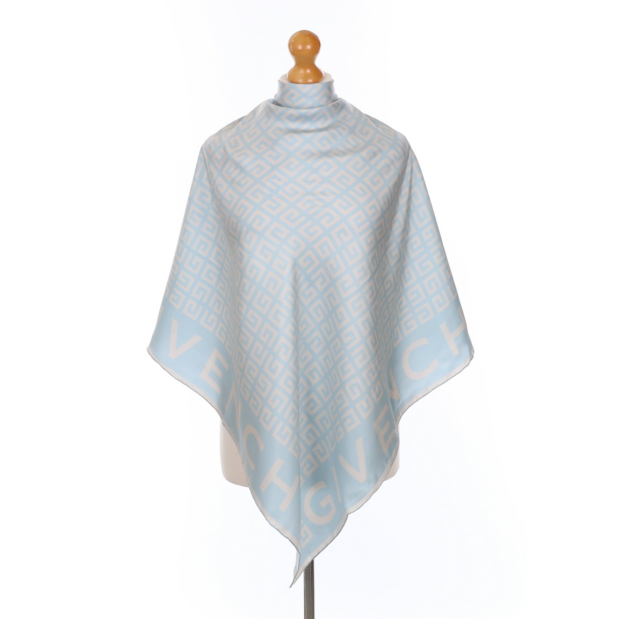 Brand New Givenchy Blue Silk Scarf