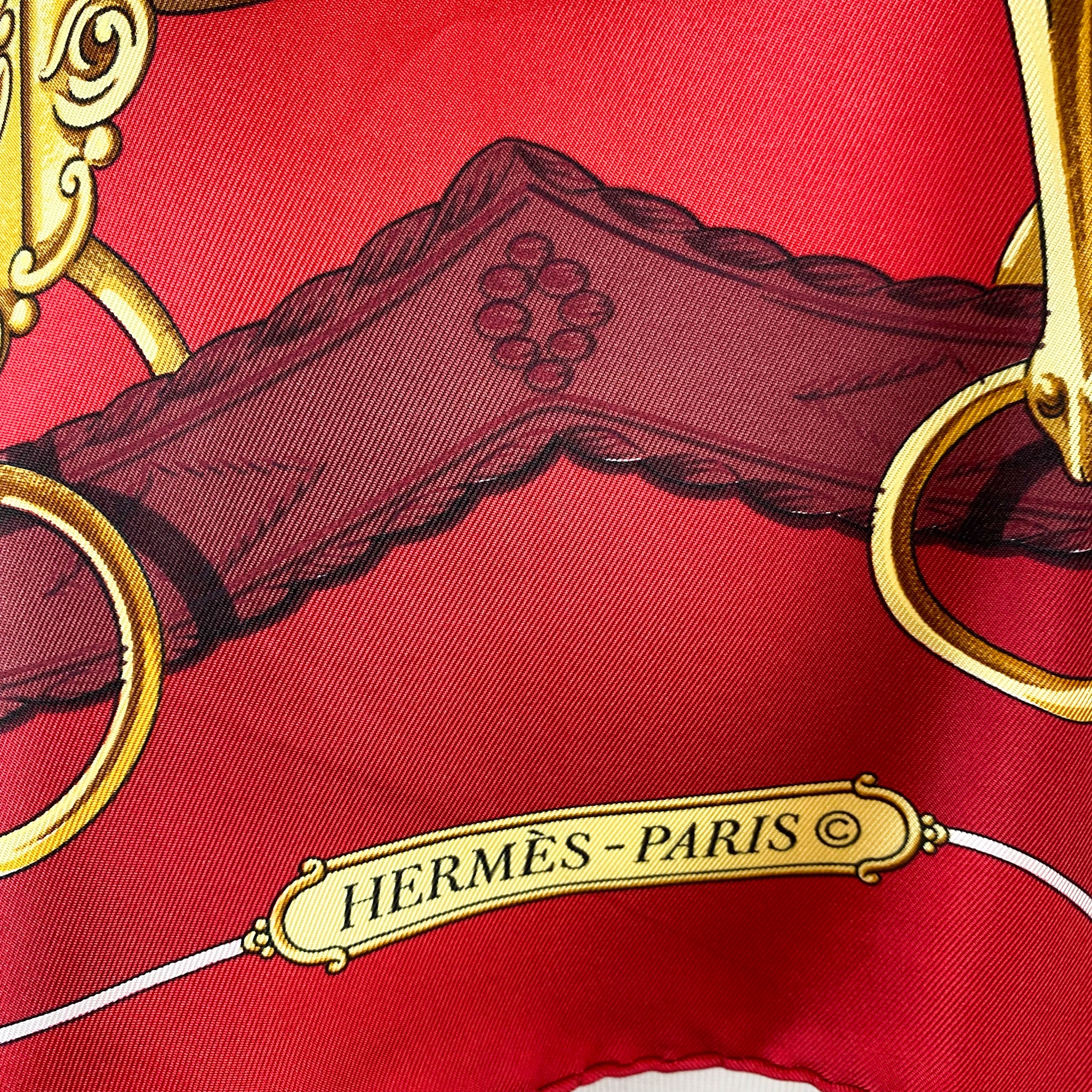 Immaculate Boxed Hermes Selliere Vintage Silk Scarf