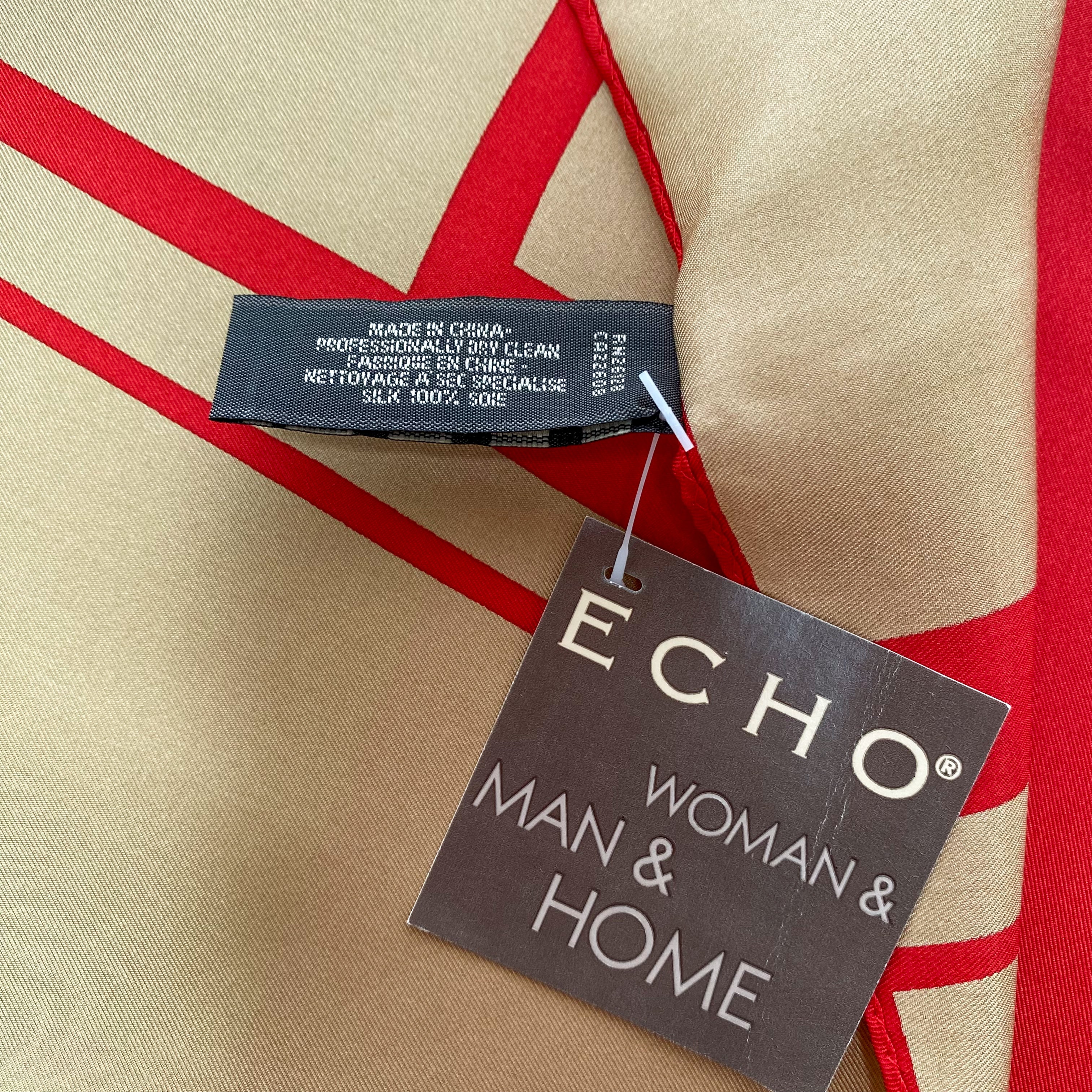 Brand New Echo Geometric Silk Scarf