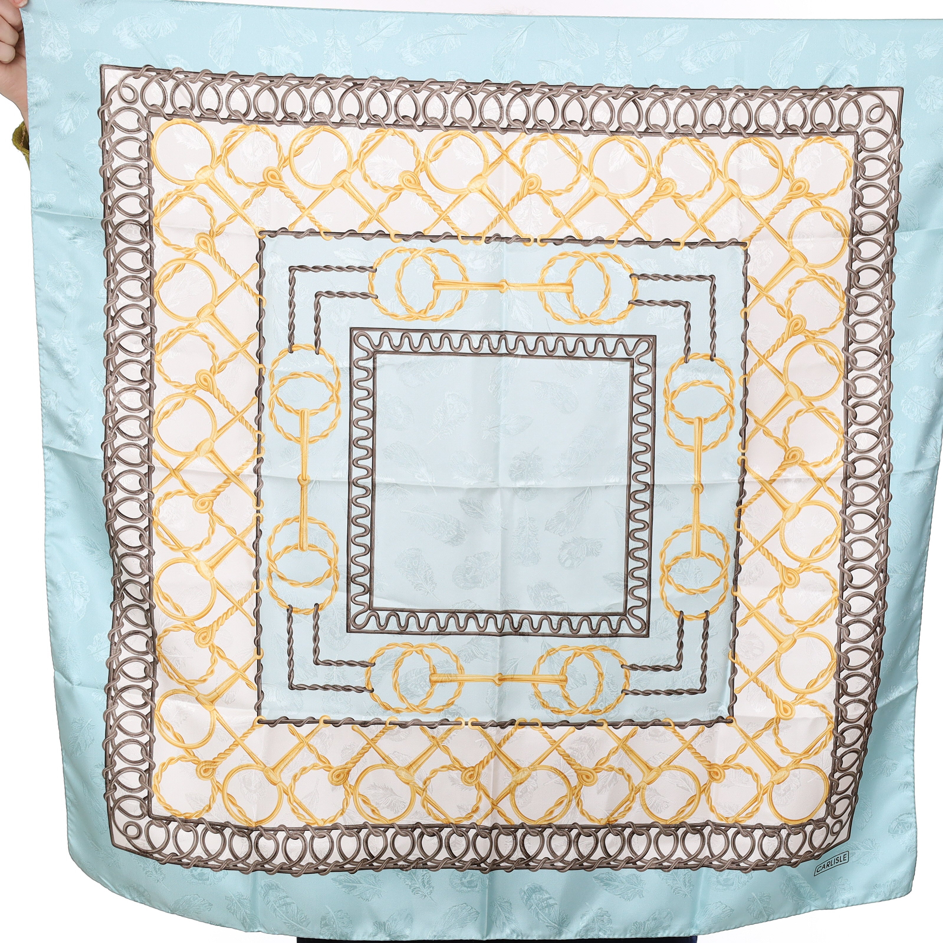 Brand New Carlisle Chain Link Silk Scarf