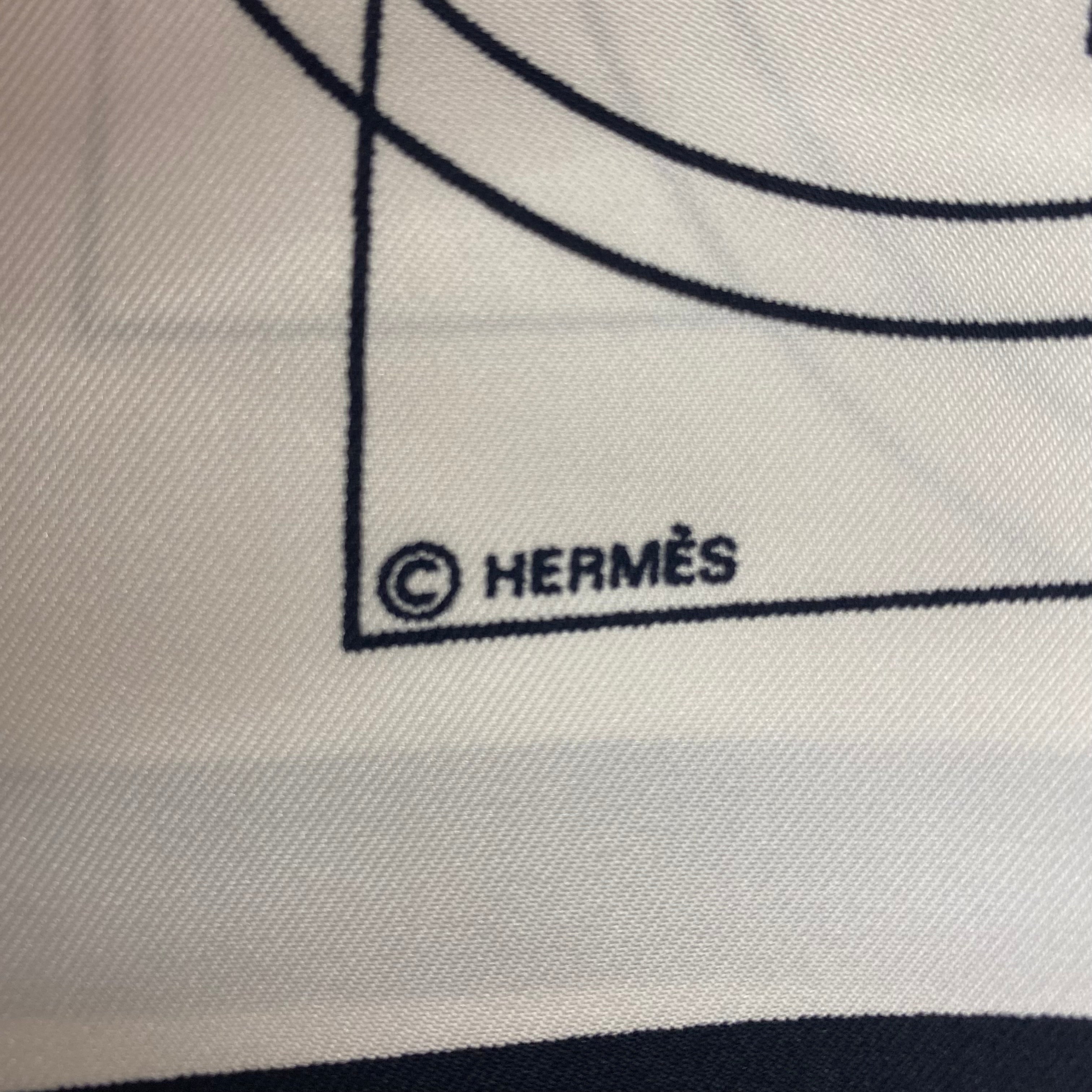 Pristine Hermès Ex Libris Silk Scarf