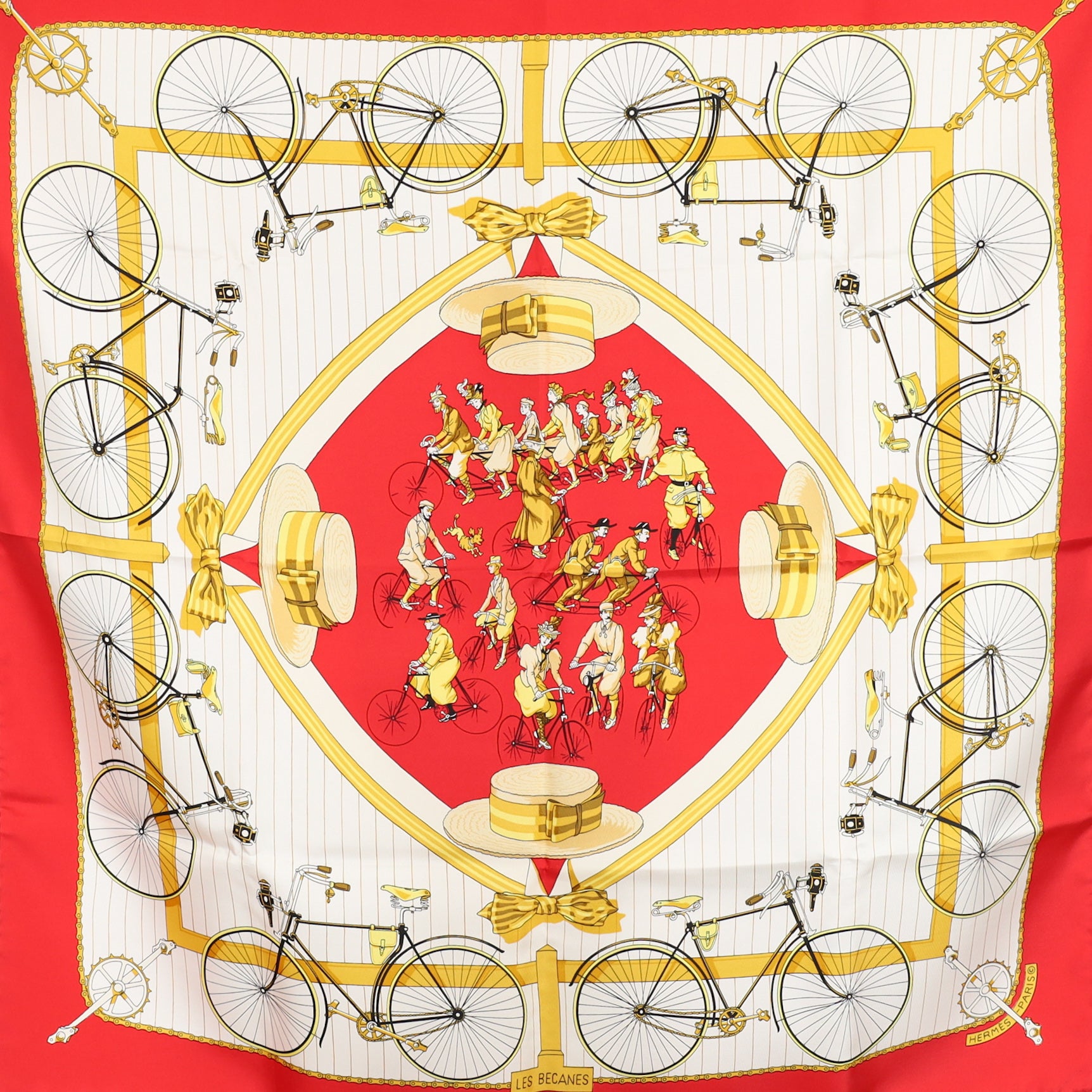Brand New Boxed Hermès Les Becanes Silk Scarf