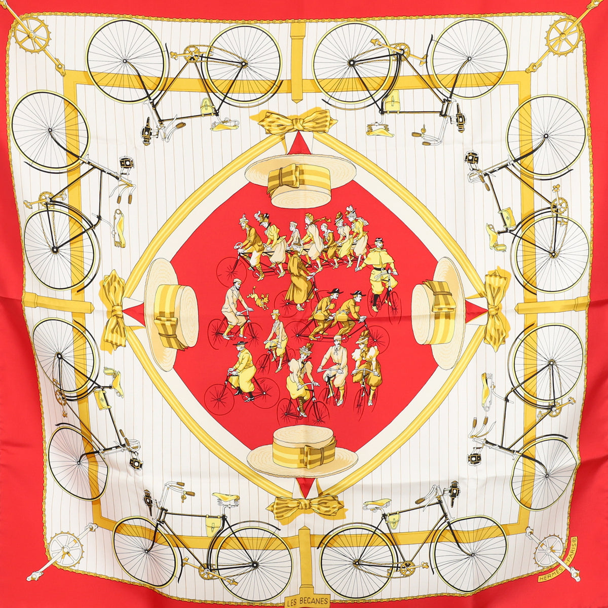 Brand New Boxed Hermès Les Becanes Silk Scarf