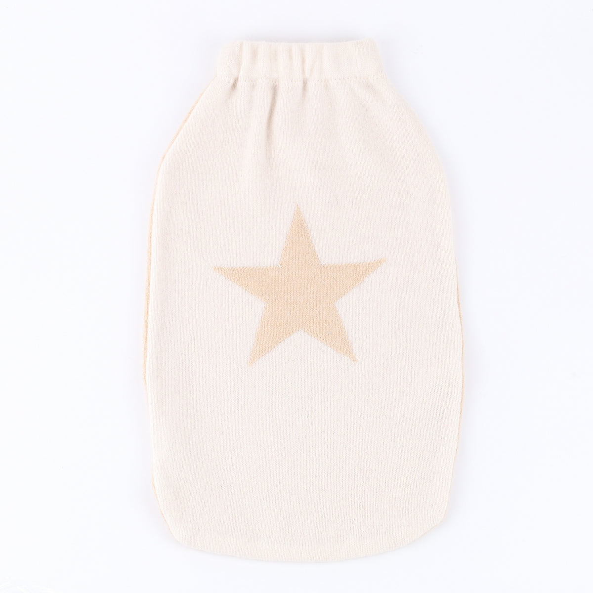 Caramel Brown and Cream Cashmere Large Hot Water Bottle
