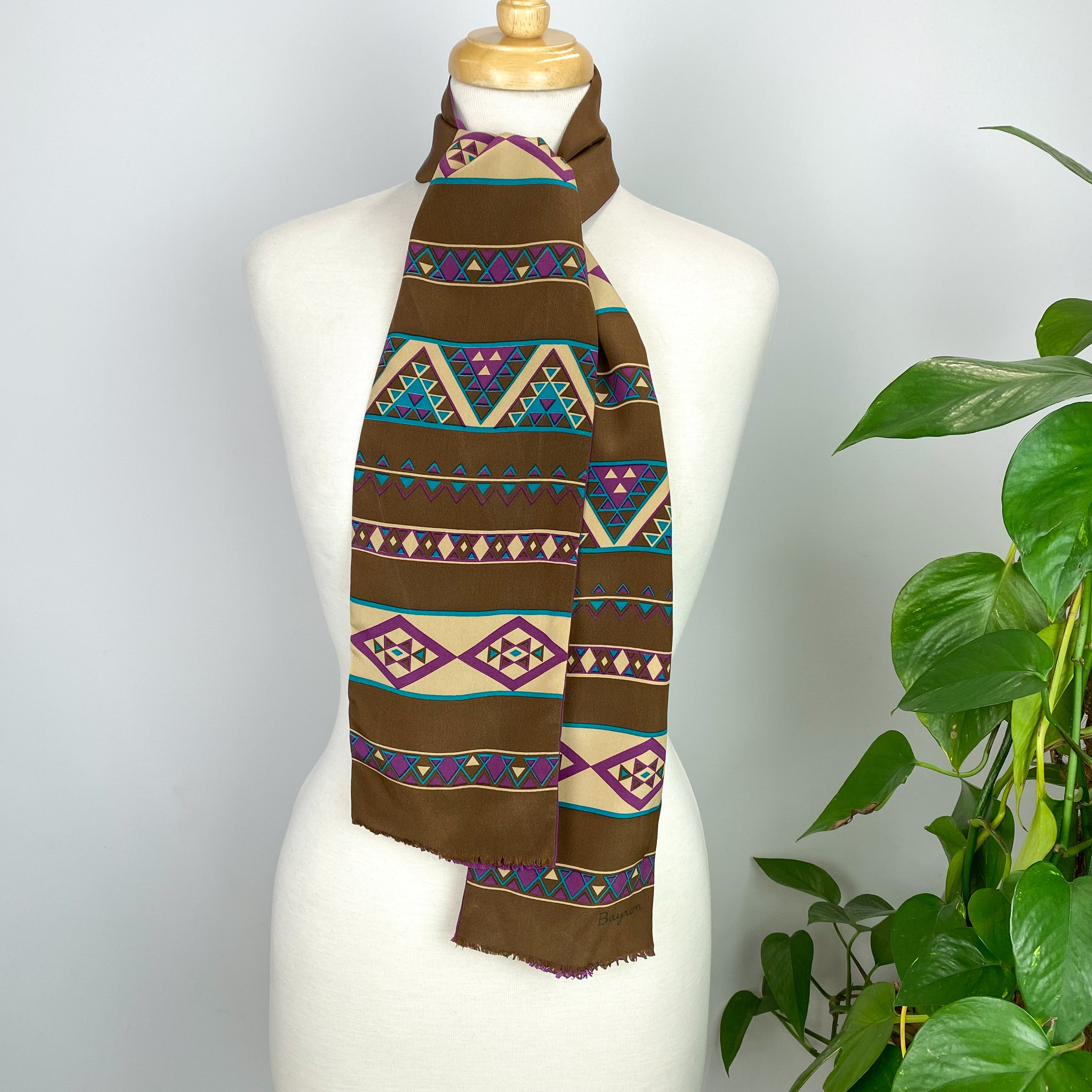 1970’s Bayron Long Silk Scarf