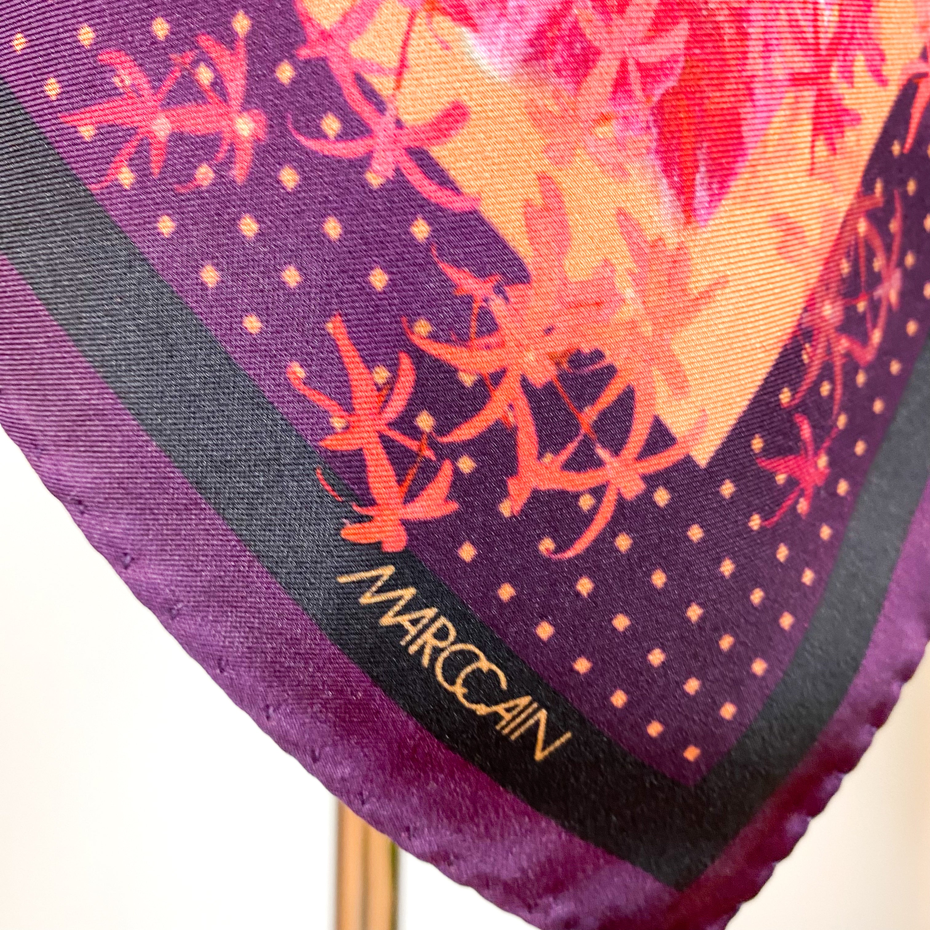 Marc Cain Floral Abstract Designer Silk Scarf