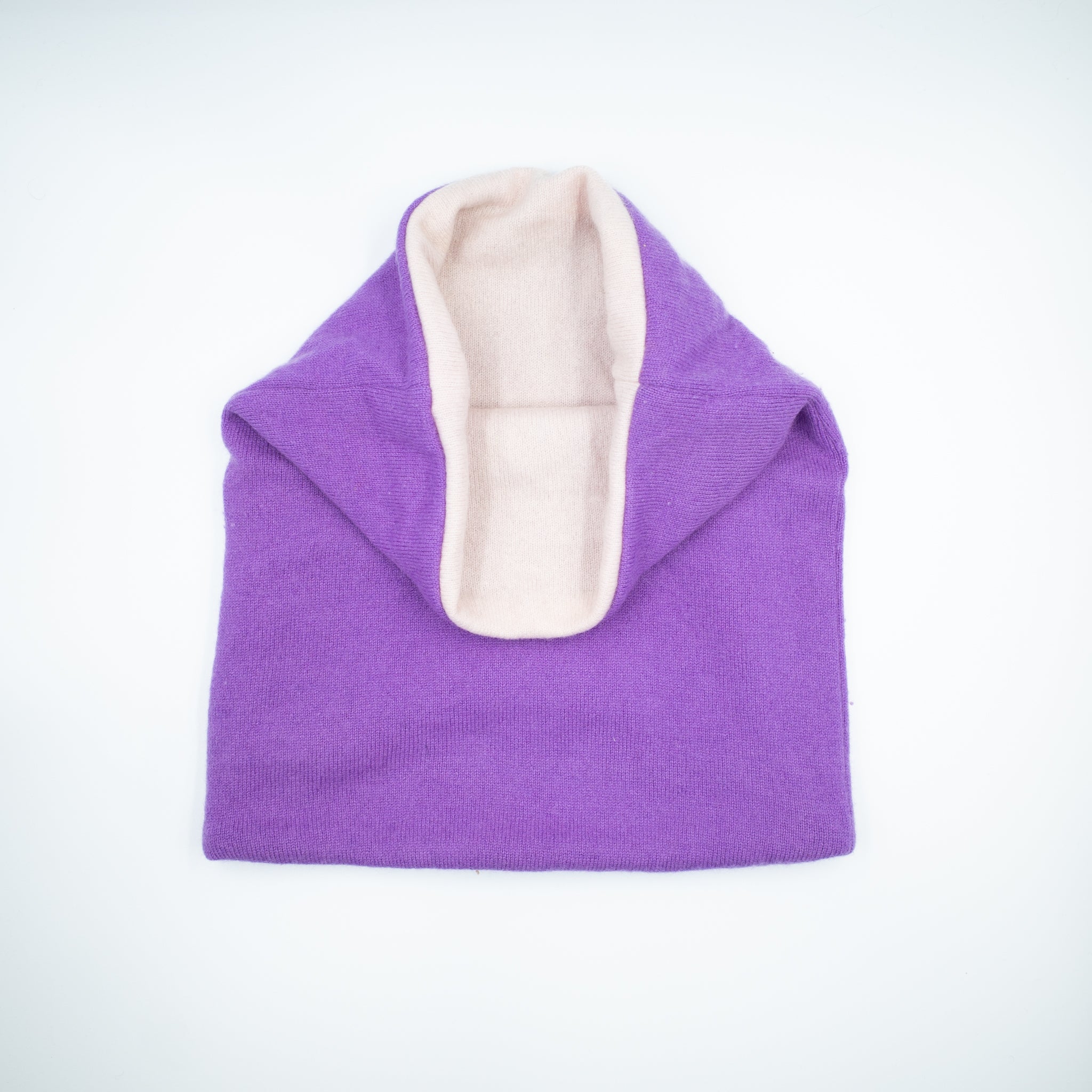 Iris Purple and Oyster Pink Luxury Double Layered Snood