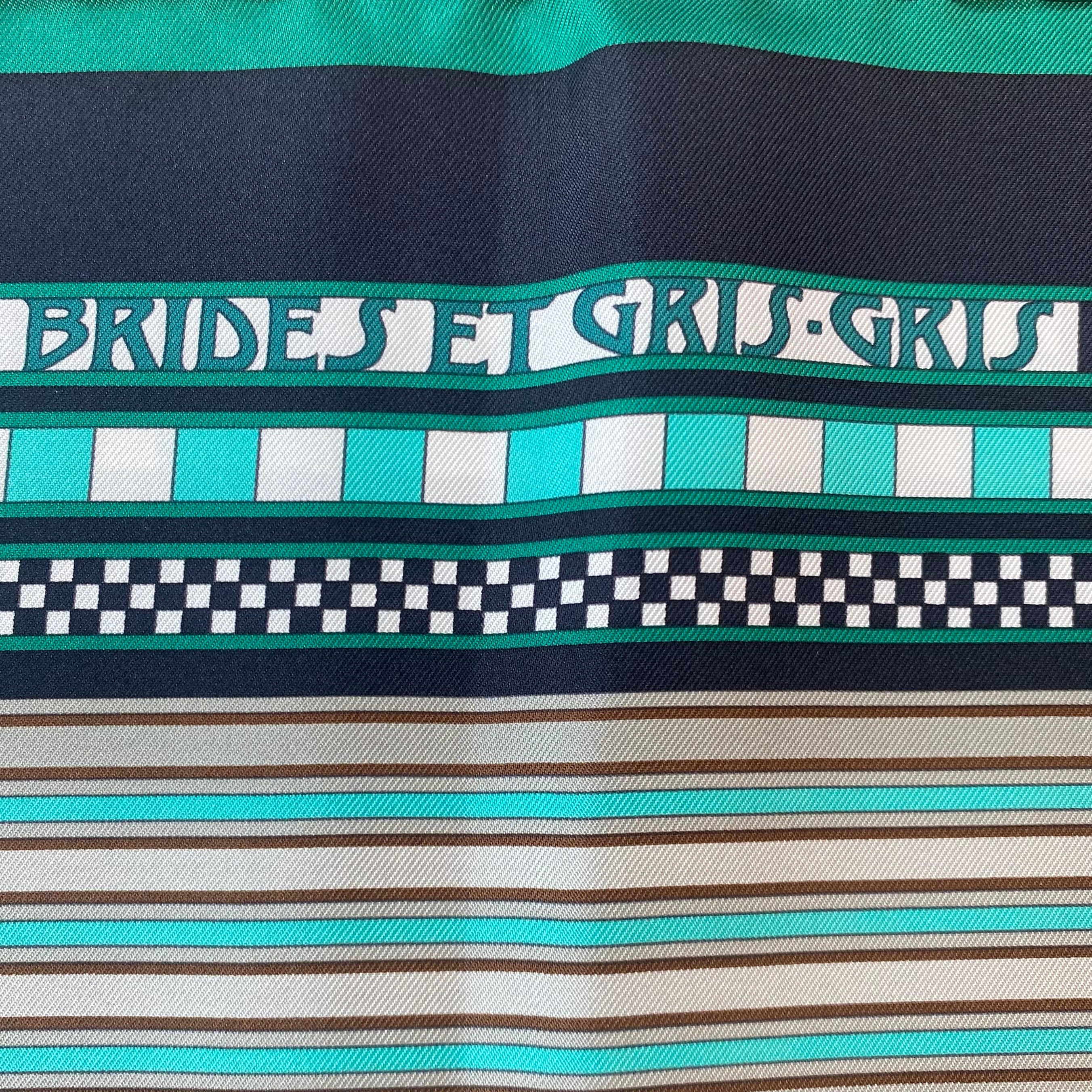 Brand New Boxed Hermès Brides Et Gris-Gris Silk Scarf Quite Rare