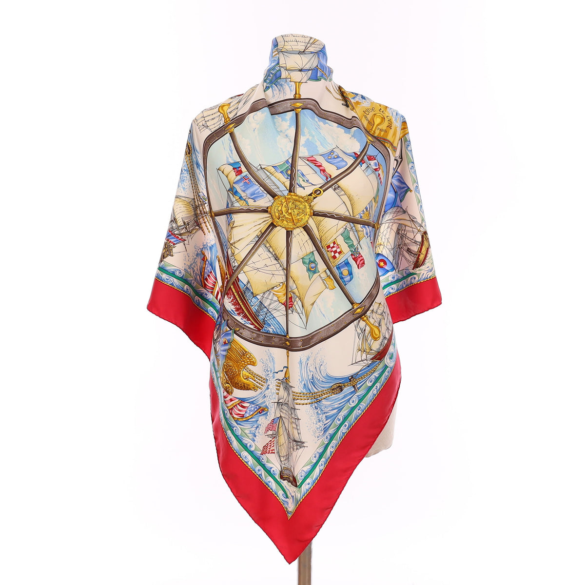 Quite Rare Hermès Vive Le Vent Silk Scarf
