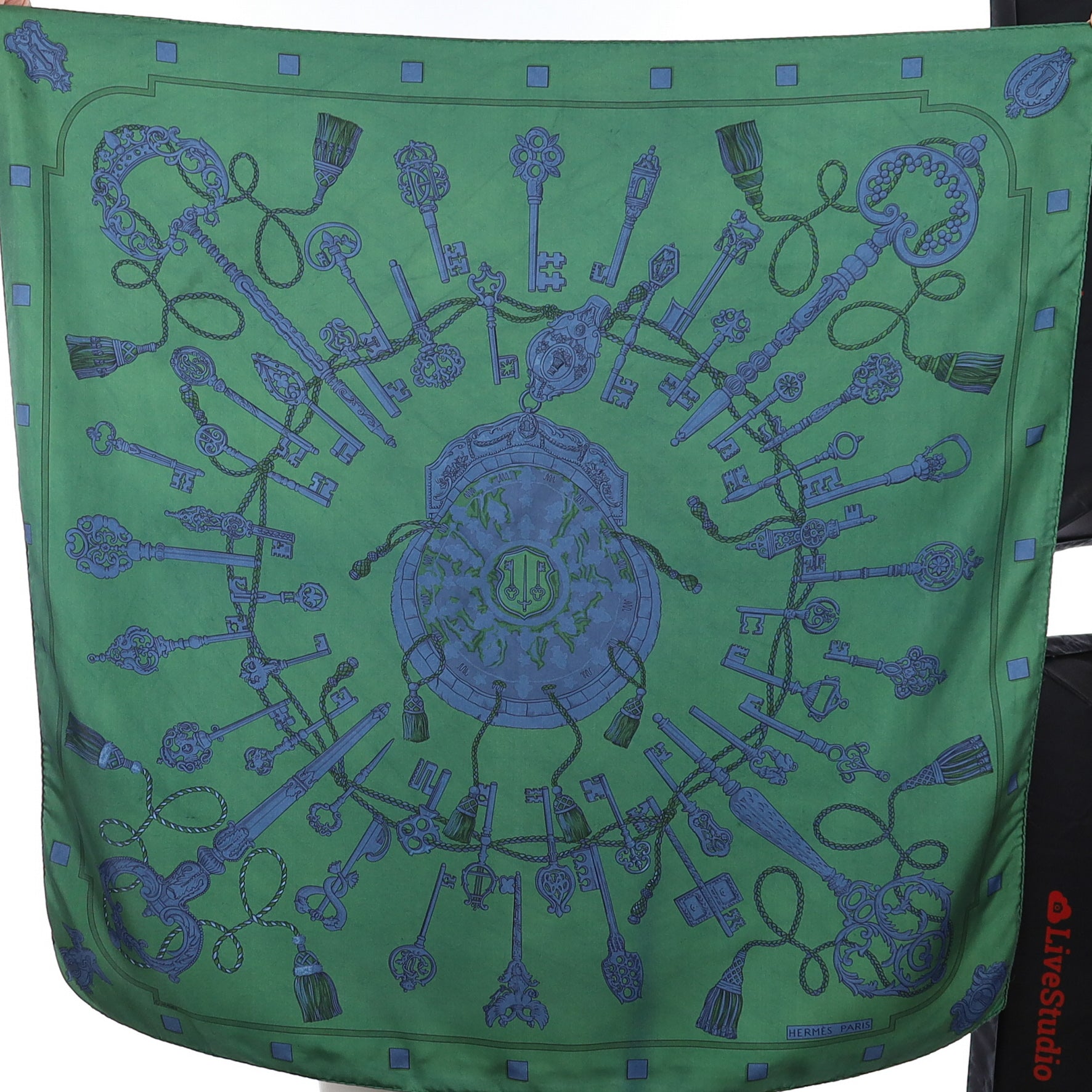 Hermès Les Clefs Silk Scarf