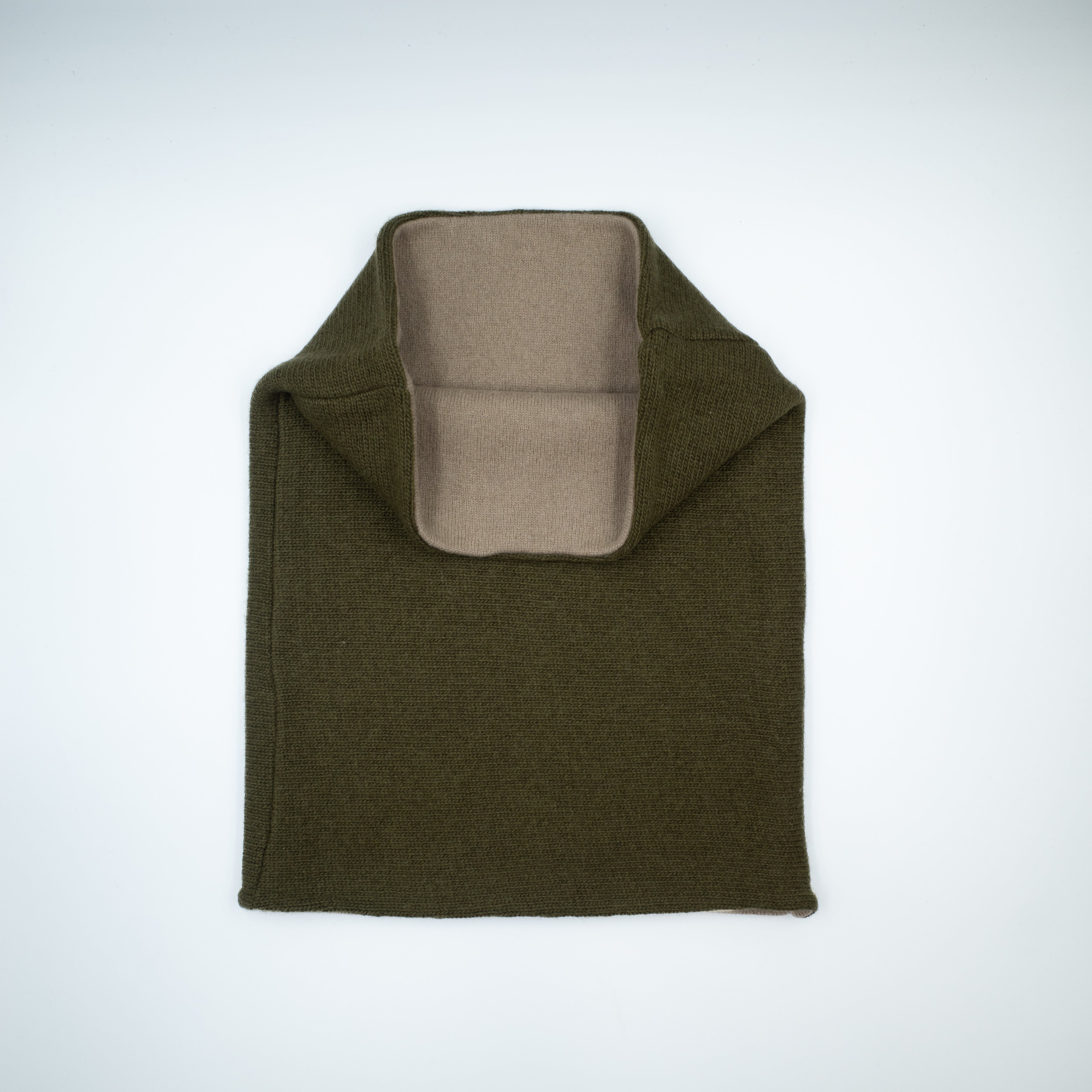 Khaki and Oatmeal Luxury Double Layered Snood