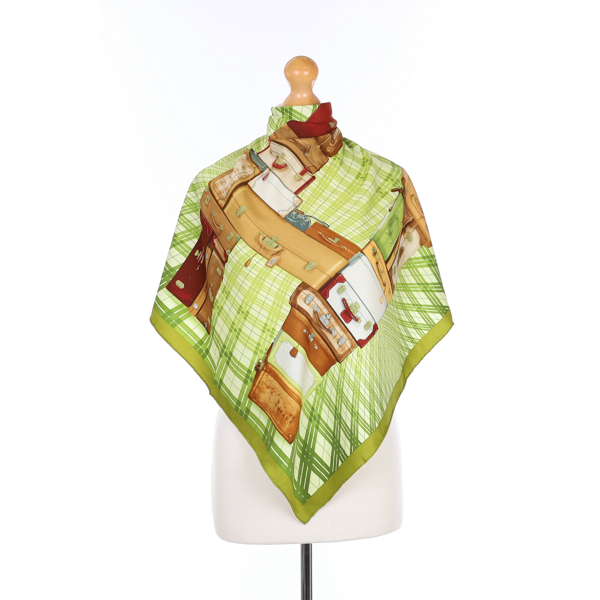 Hermès H en Voyage 70 Silk Scarf Quite Rare