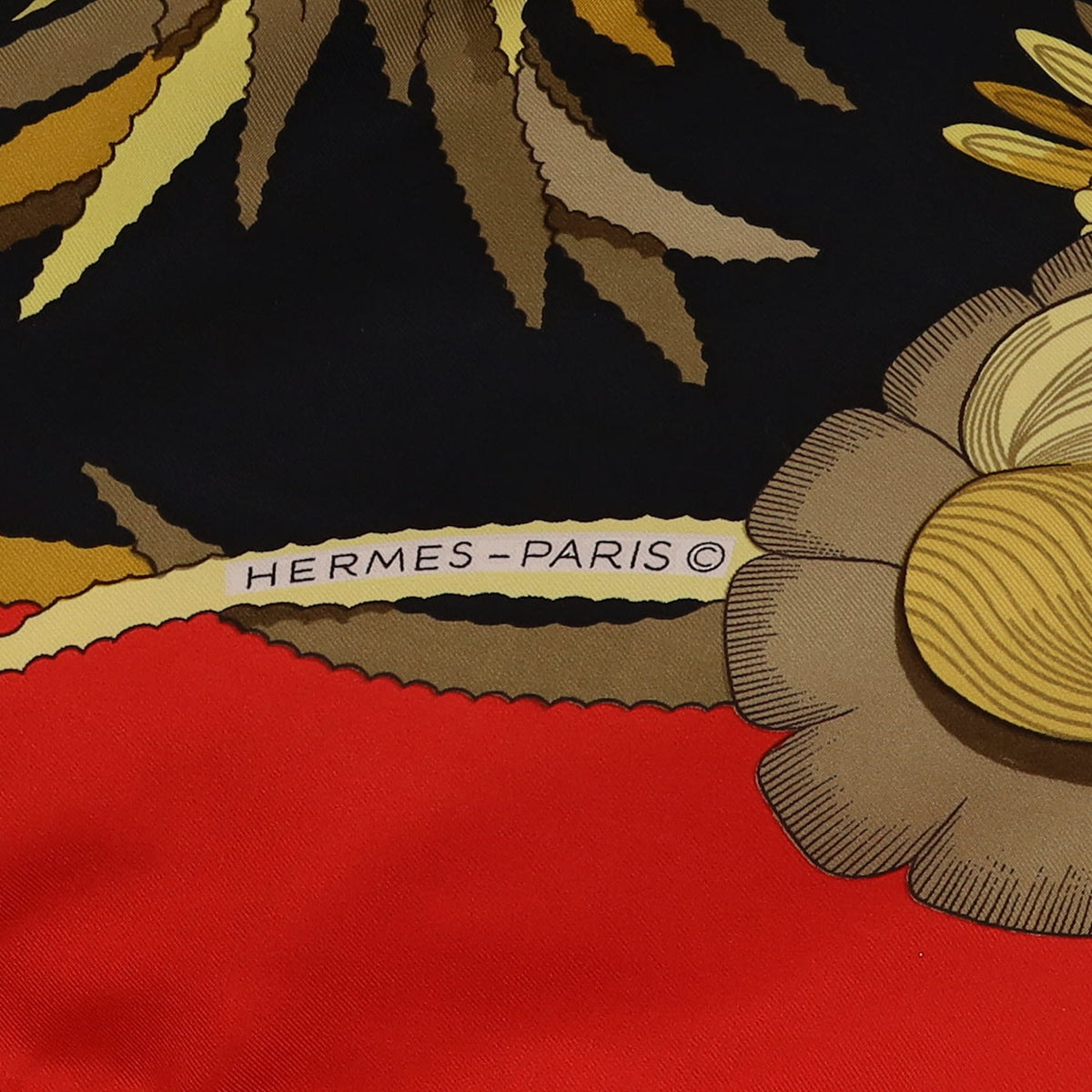 Quite Rare Hermès Tahiti Silk Scarf