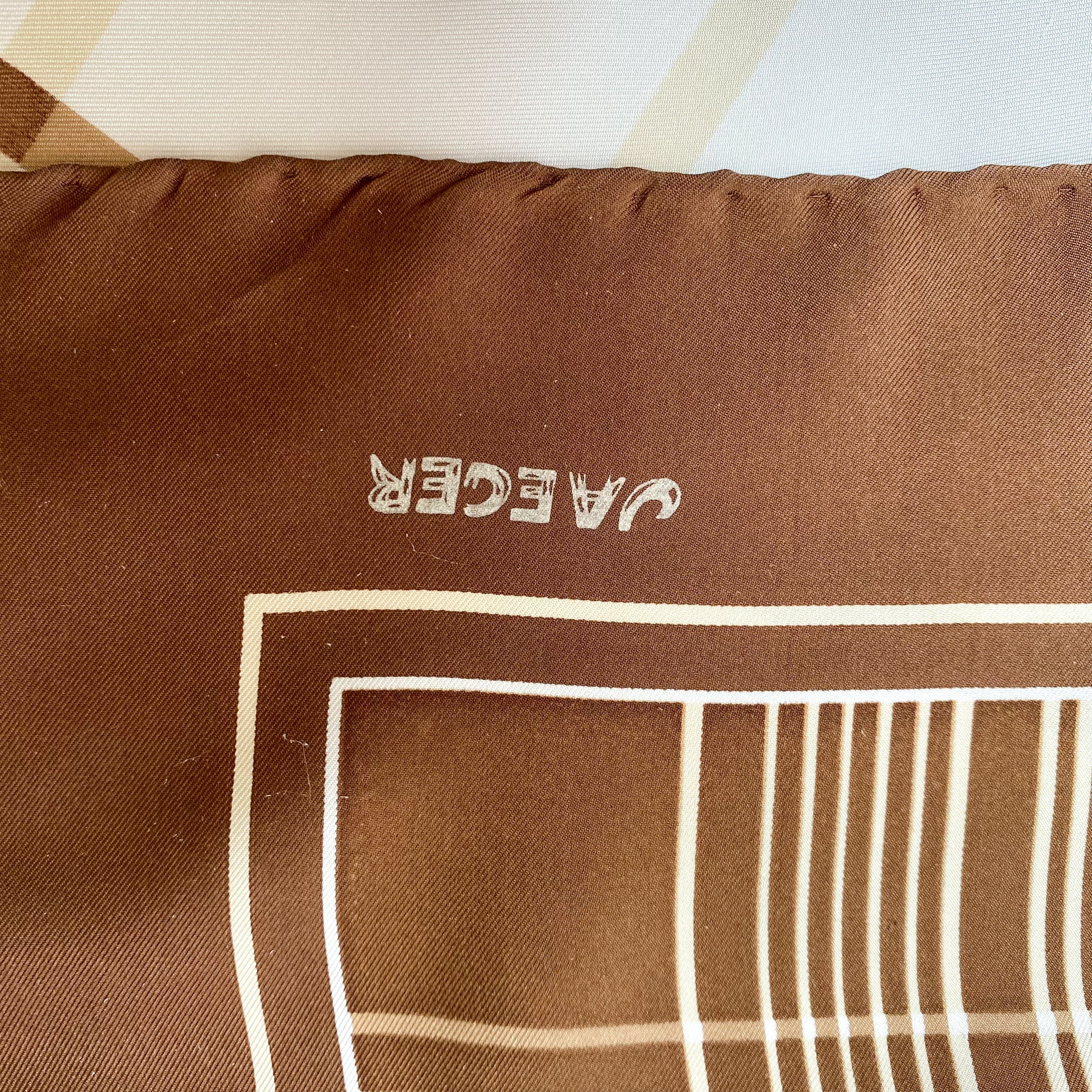 1970s Jaeger Vintage Silk Scarf