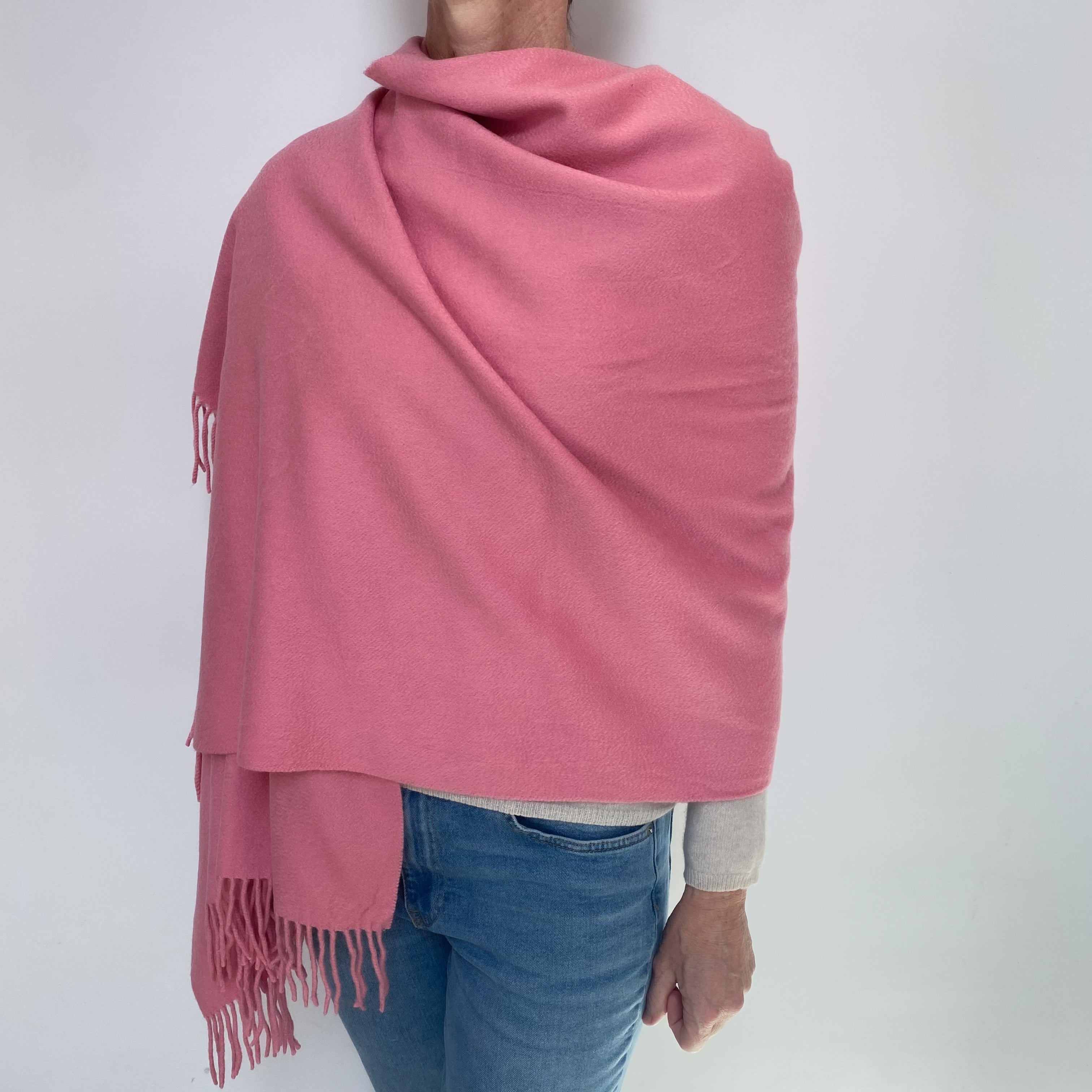 Sugar Mouse Pink Cashmere Wrap Large