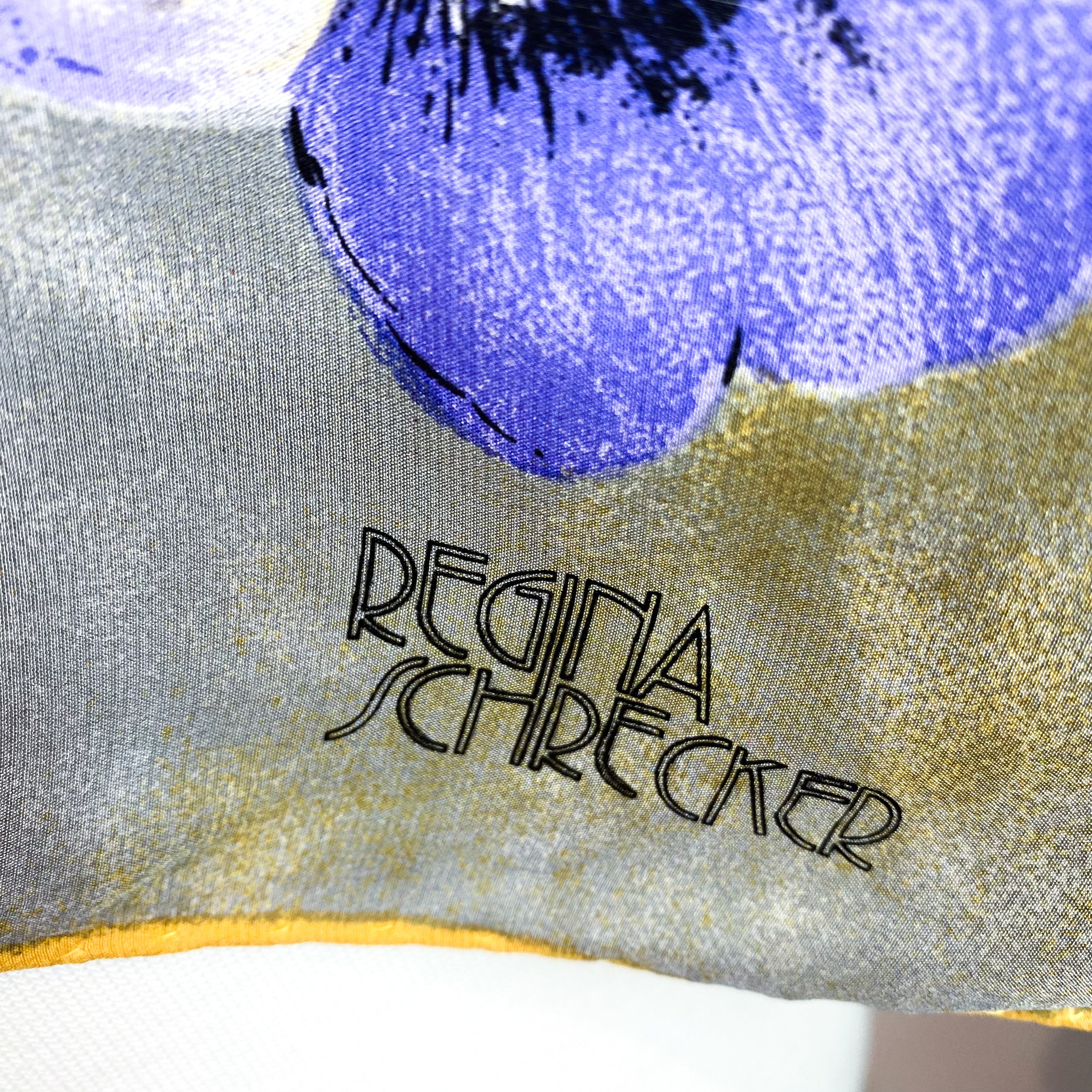 Regina Schrecker Floral Vintage Silk Scarf