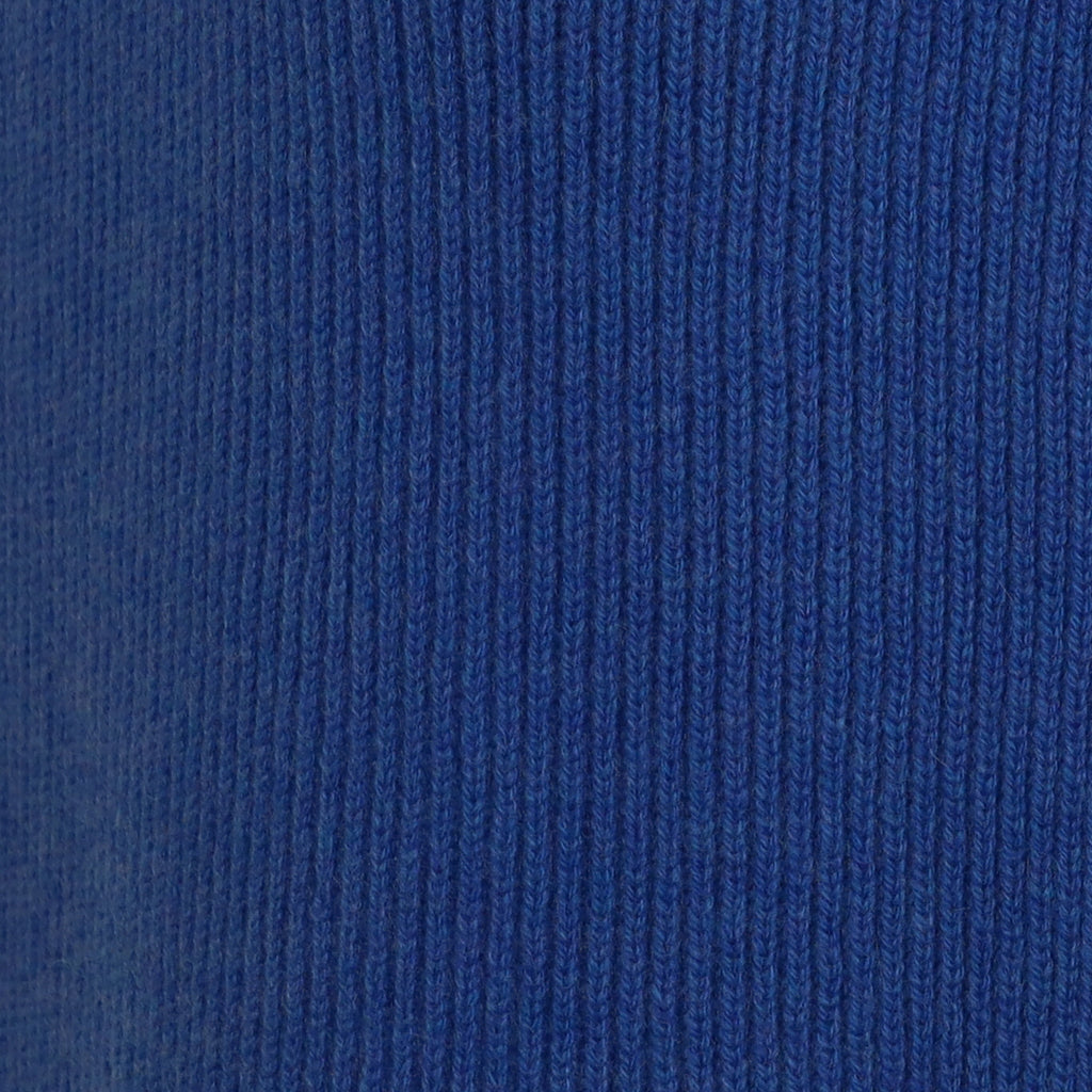 Brand New Scottish Cobalt Blue Rib Cashmere Scarf