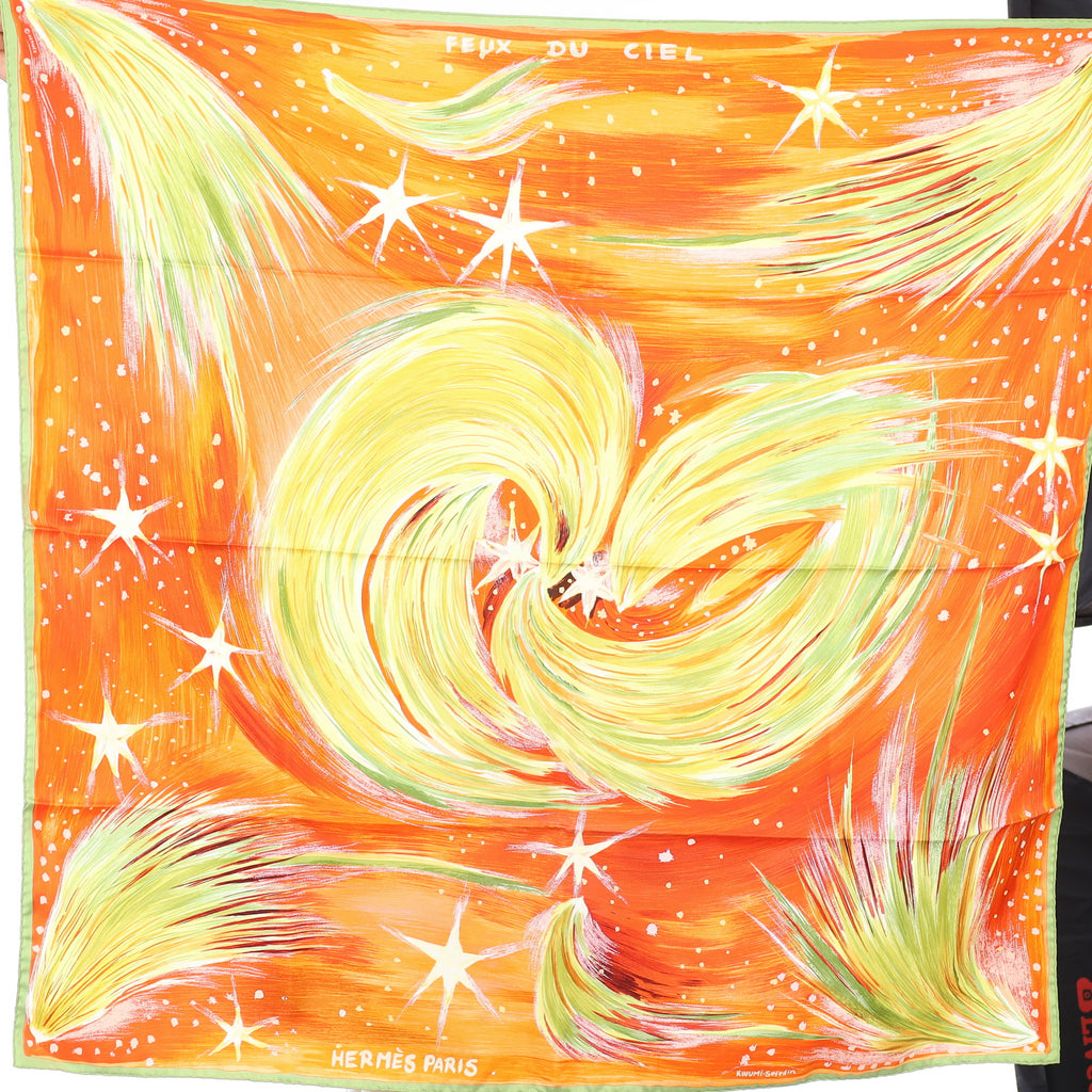 Brand New Boxed Hermès Feux du Ciel Silk Scarf Quite Rare