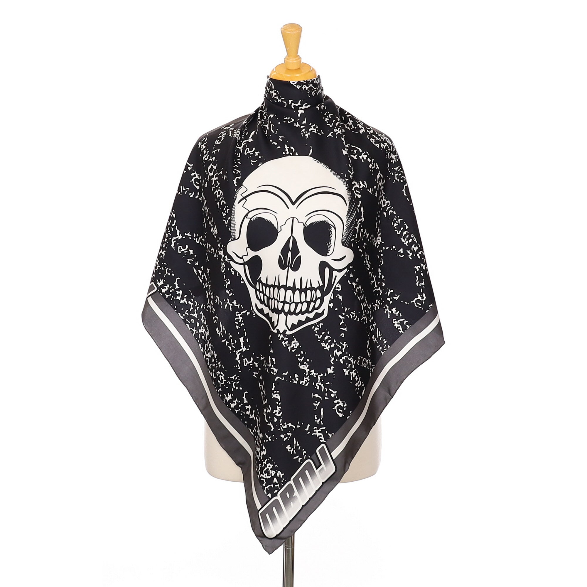 Marc By Marc Jacobs Monochrome Skull Silk Scarf