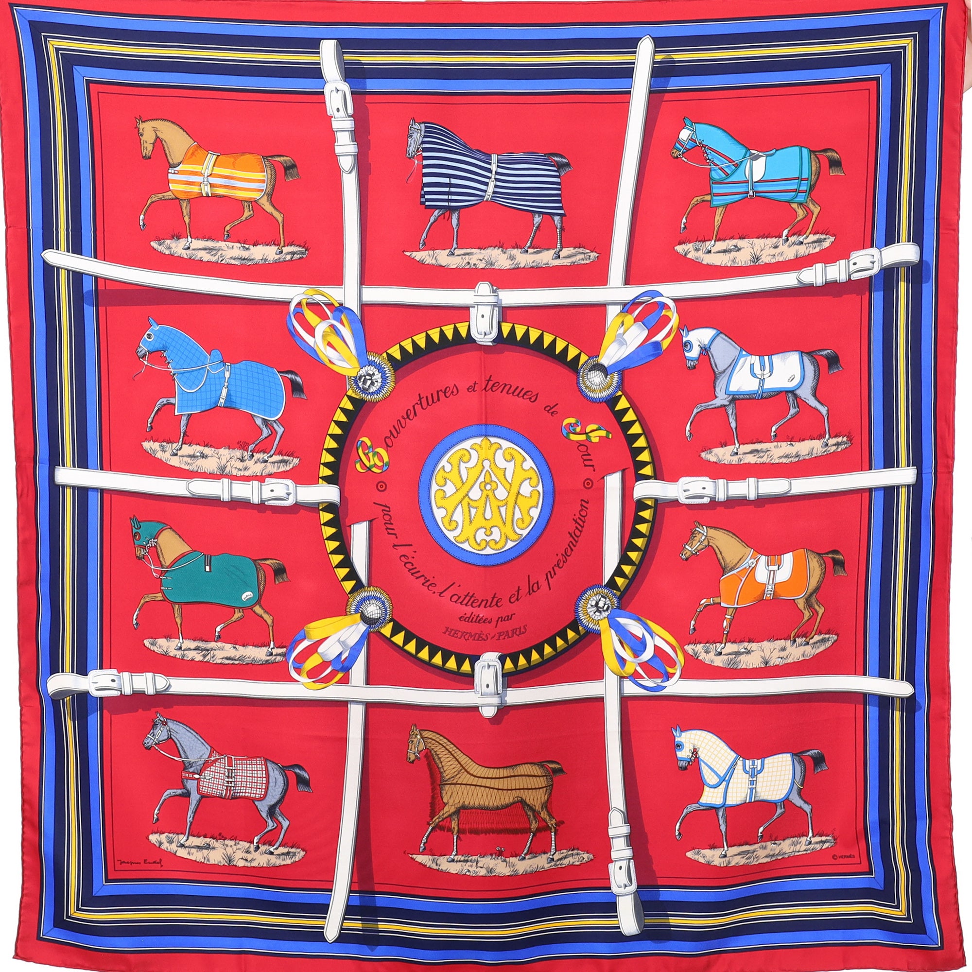 Hermès Couvertures et Tenues de Jour Silk Scarf