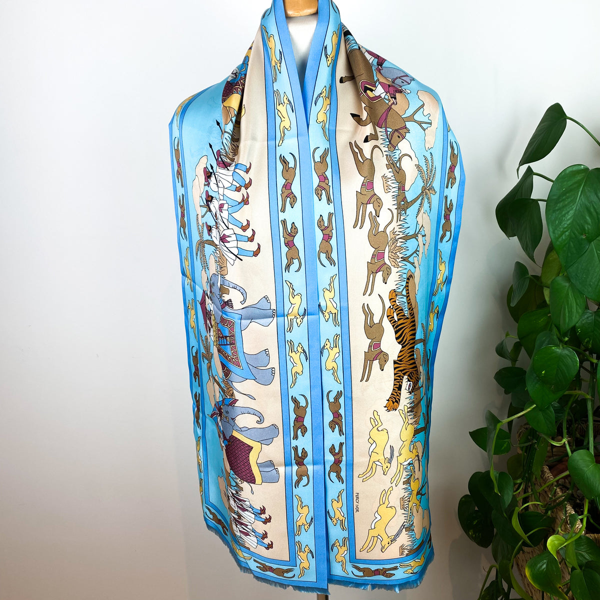 Brand New Percy Ivor Long Silk Scarf