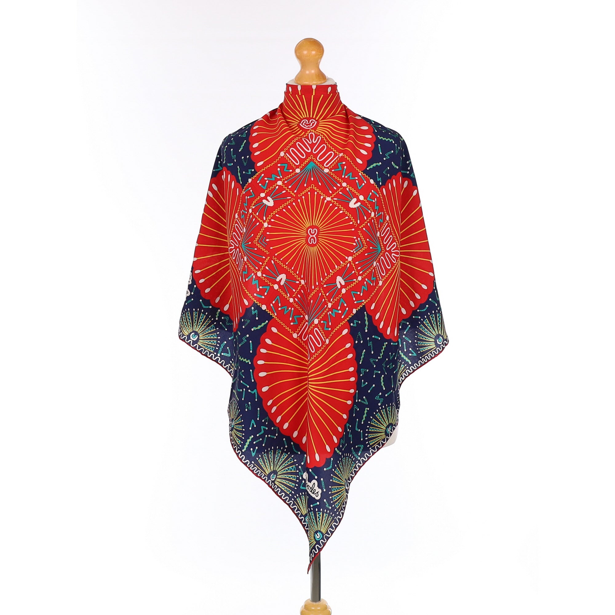 Brand New Boxed Zandra Rhodes Abstract Vintage Silk Scarf