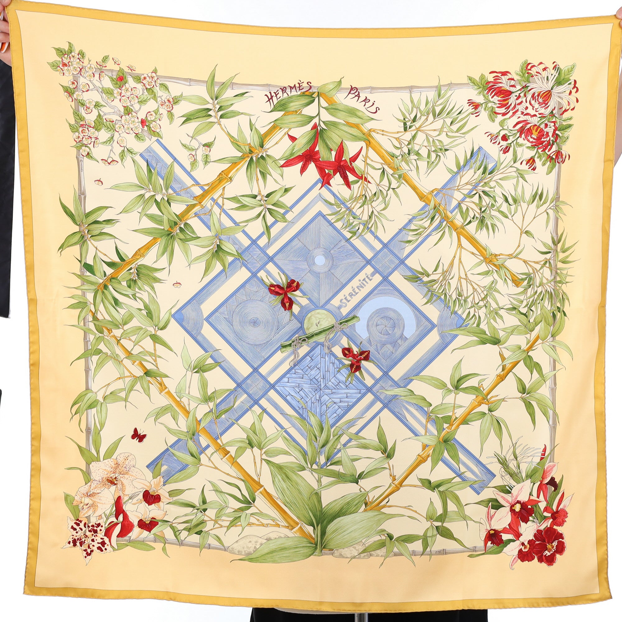Pristine Hermès Sérénite Silk Scarf Quite Rare