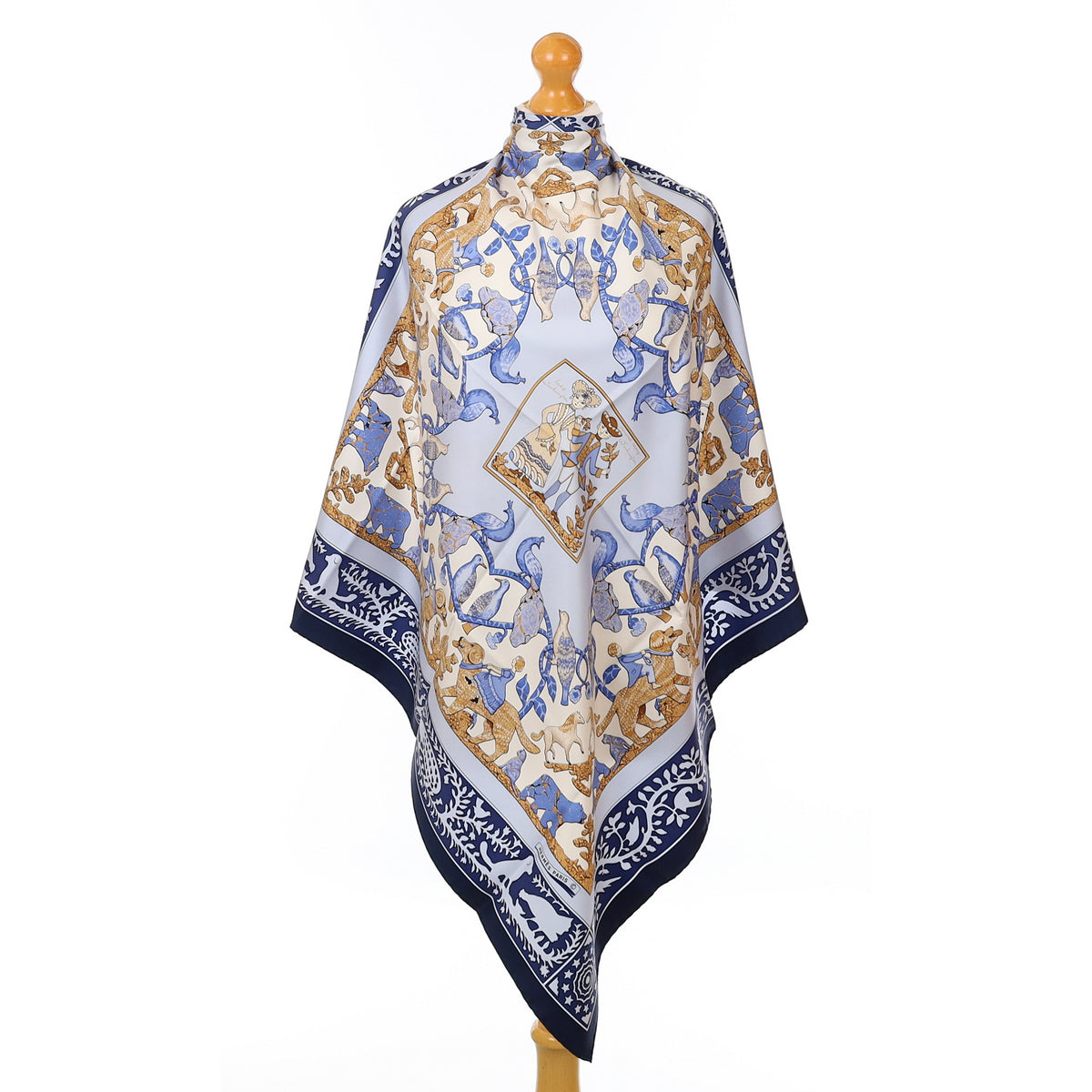 Pristine Hermès Early America Silk Scarf Quite Rare