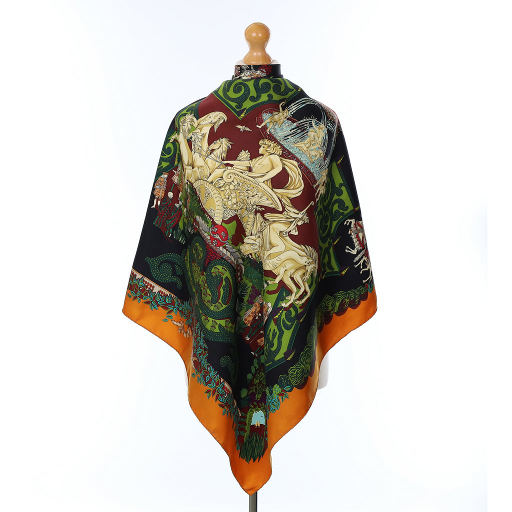 Hermès Le Paradis Du Roy Silk Scarf