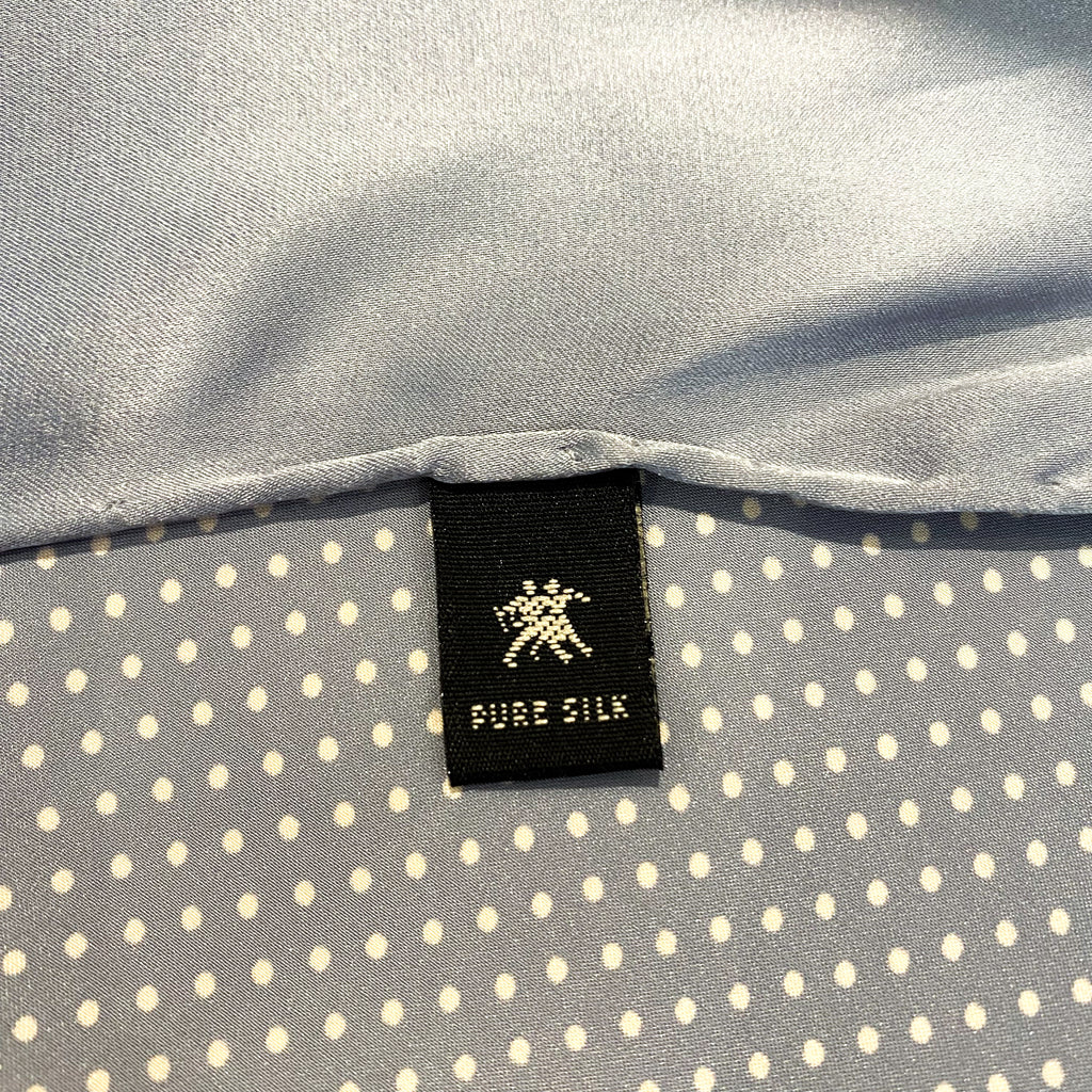 Margaret Howell Dove Grey Spotty Silk Scarf