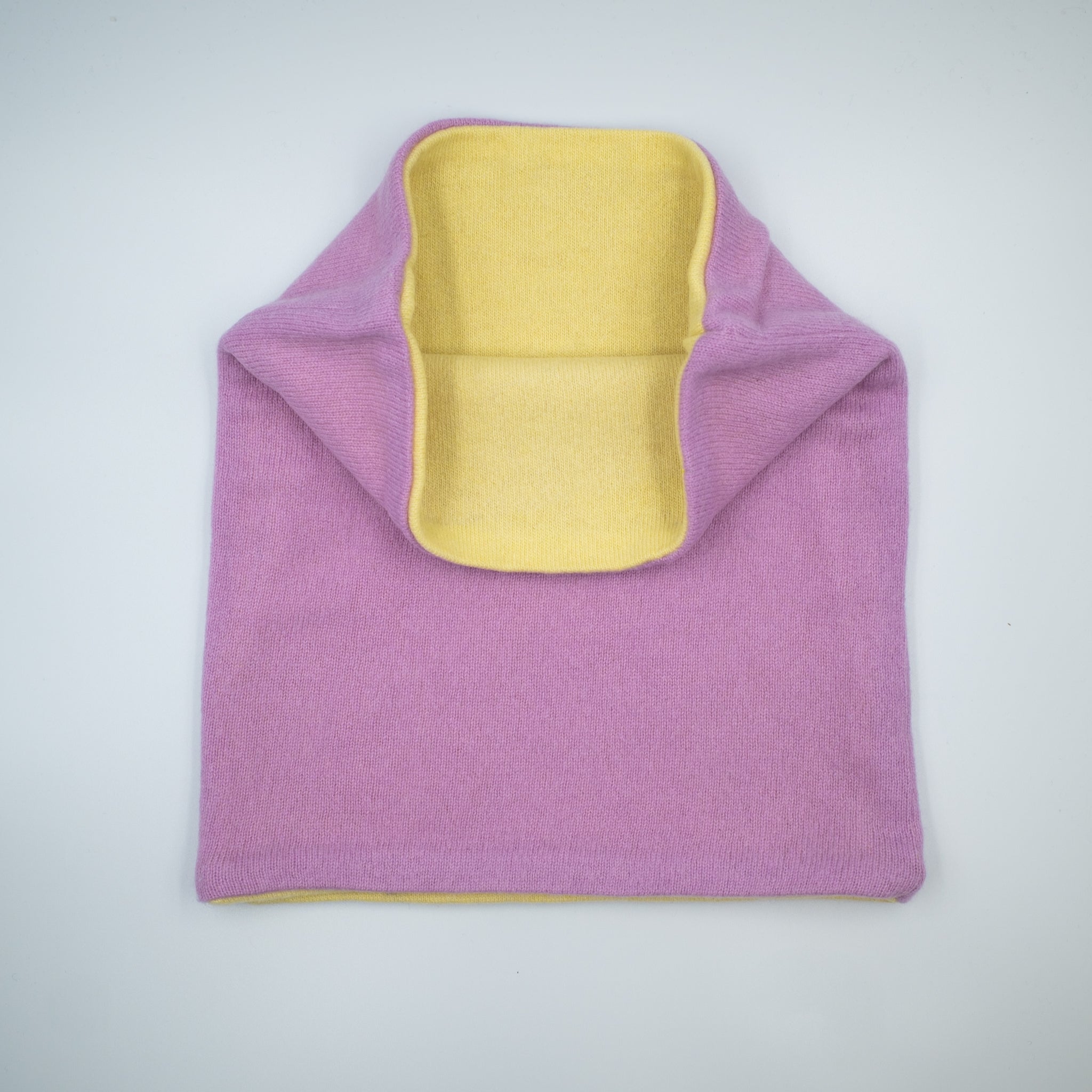 Strong Lilac and Lemon Luxury Double Layered Snood