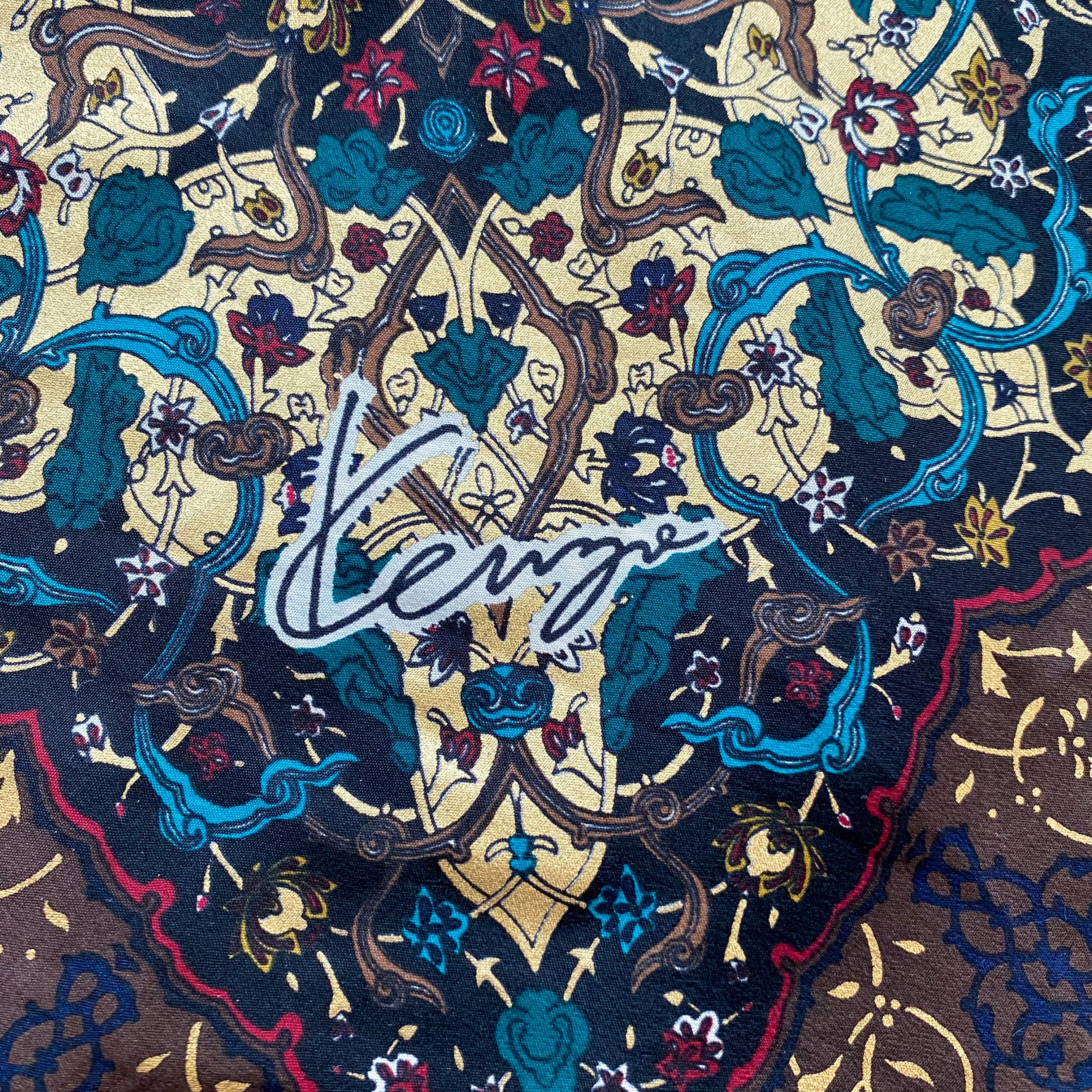 Kenzo Dark Brown Designer Silk Scarf