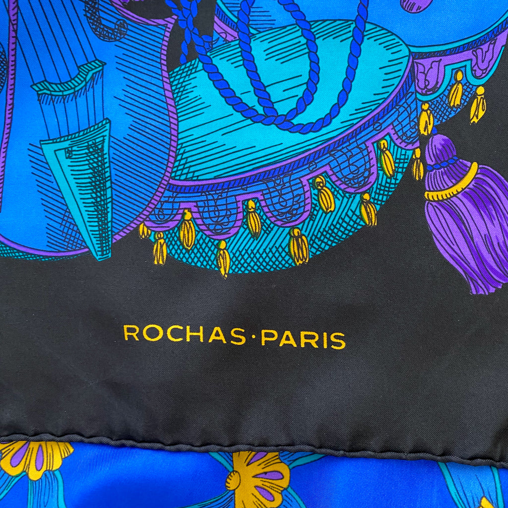 Rochas Vibrant Vintage Silk Scarf