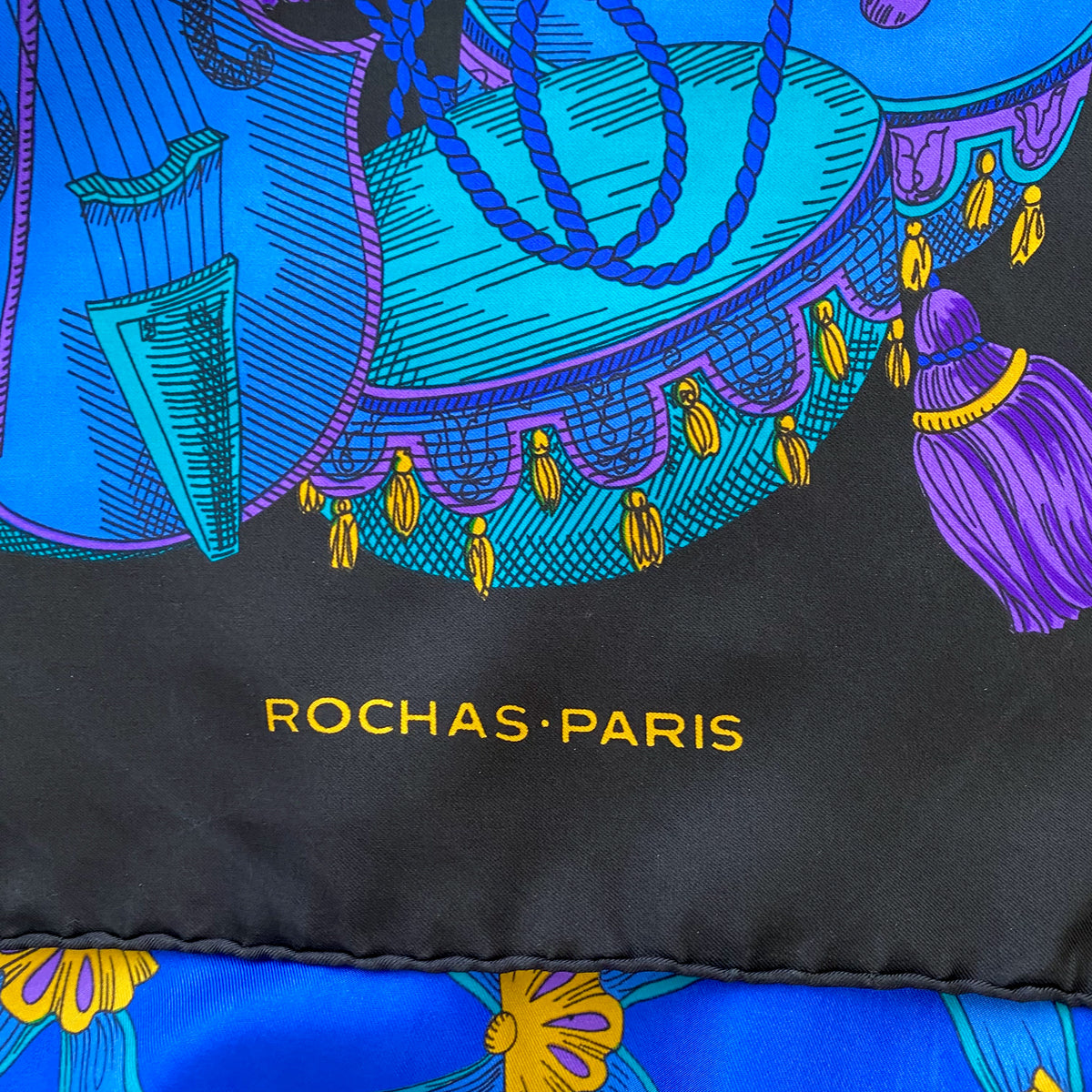 Rochas Vibrant Vintage Silk Scarf