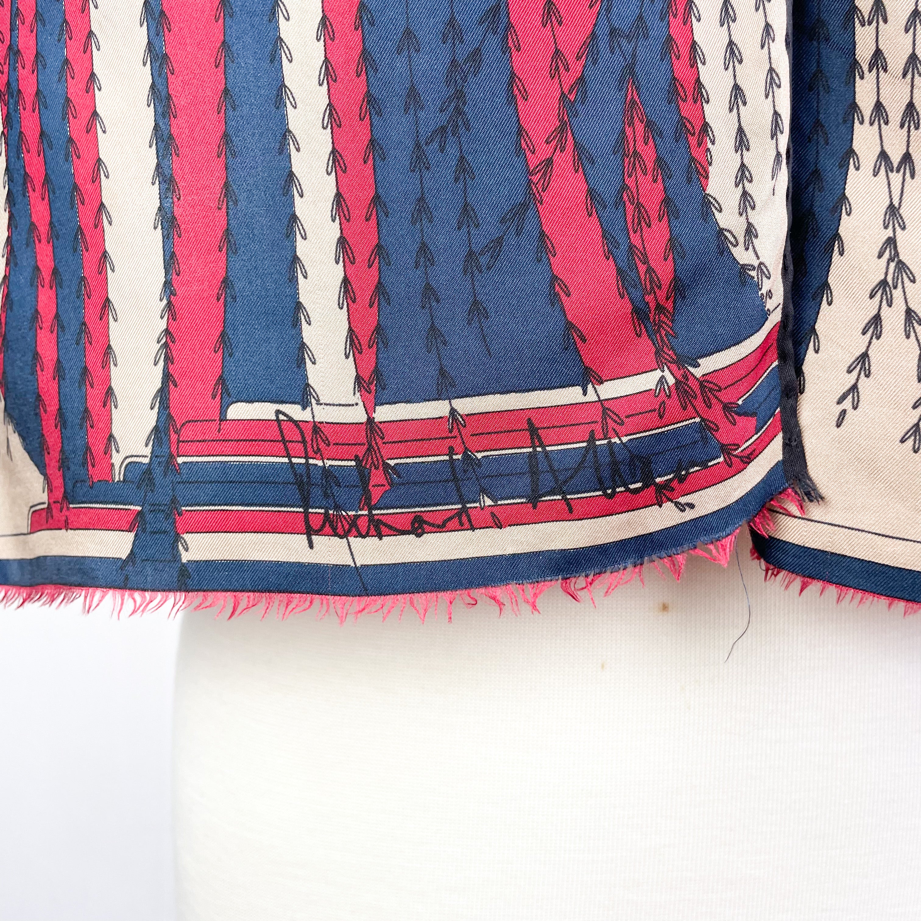 Richard Allan Abstract Design Vintage Silk Scarf